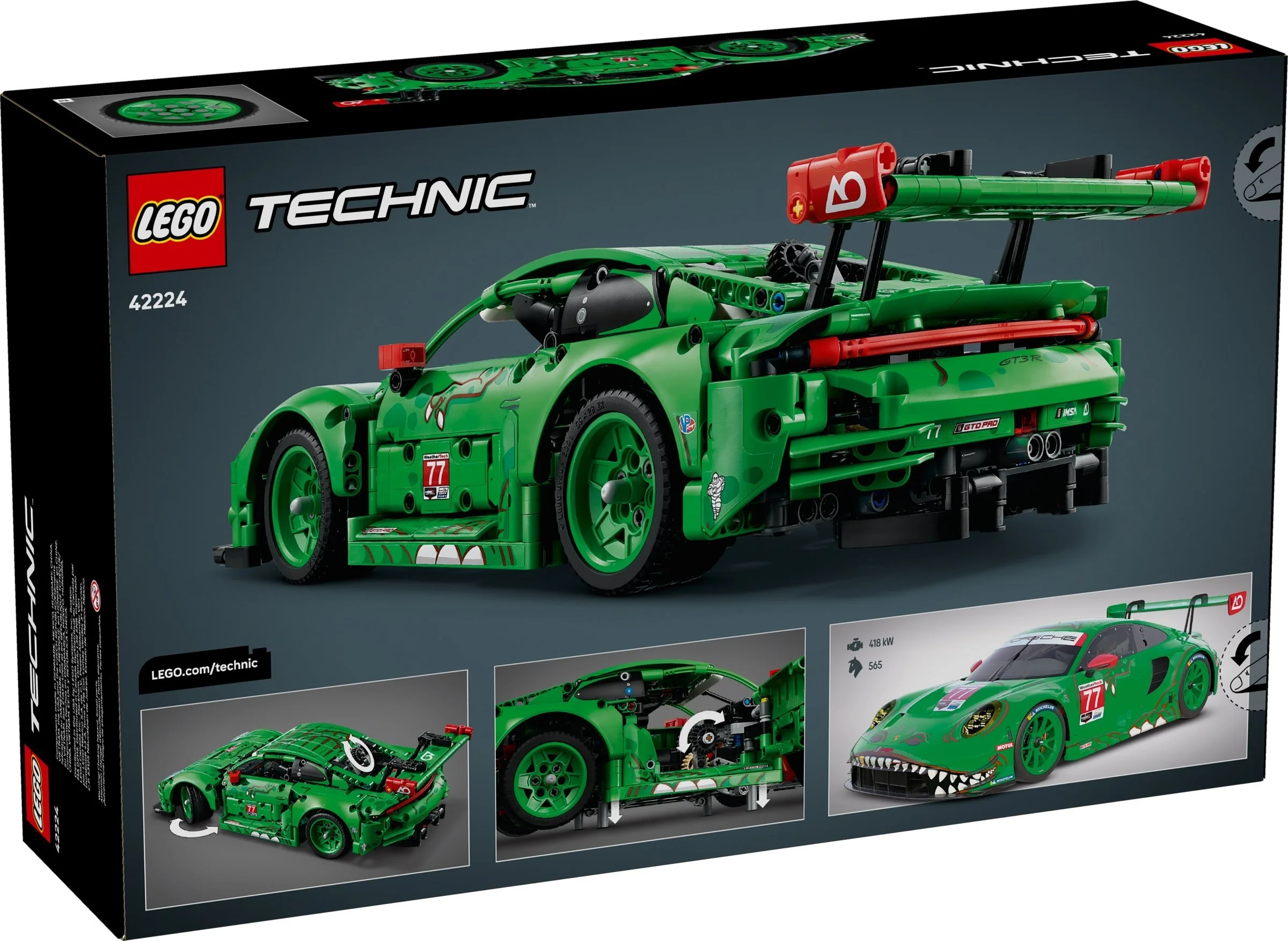 LEGO® 42224 Samochód Porsche 911 GT3 R Rexy Ao Racing - zdjęcie 5