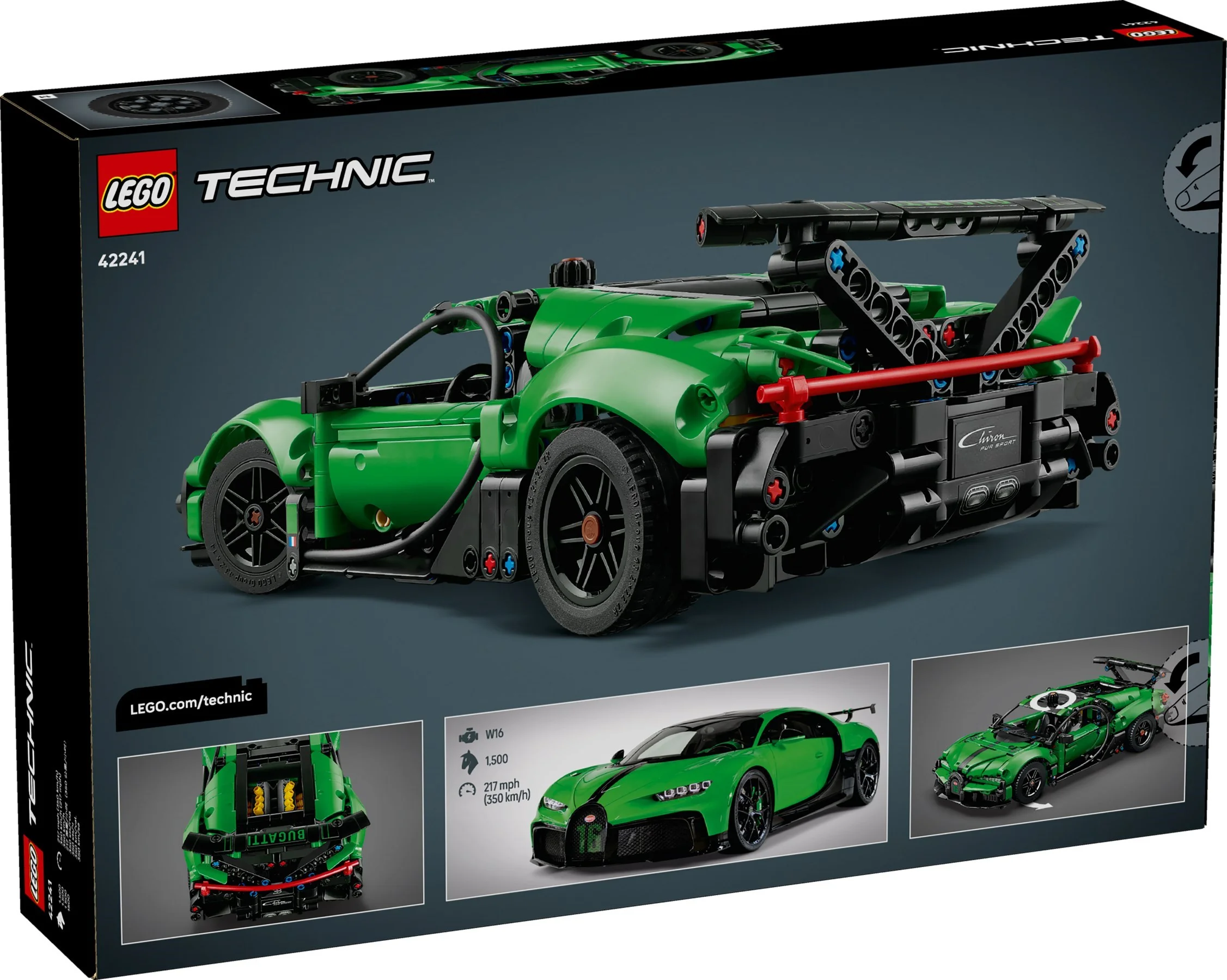 LEGO® 42241 Zielony hipersamochód Bugatti Chiron Pur Sport - zdjęcie 2