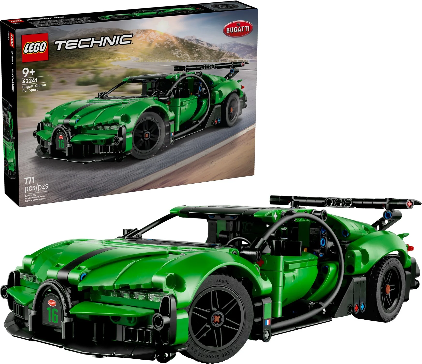 LEGO® 42241 Zielony hipersamochód Bugatti Chiron Pur Sport - zdjęcie 4