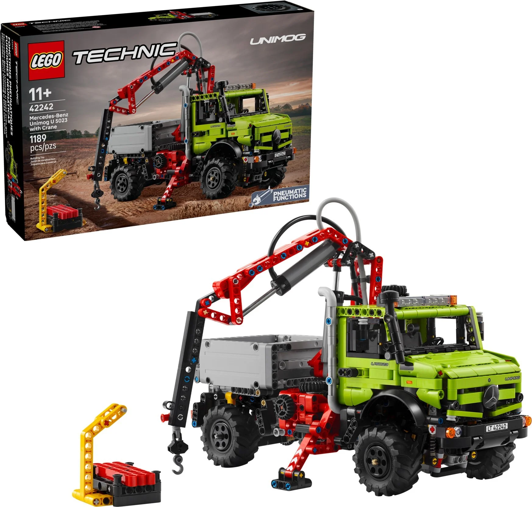 LEGO® 42242 Mercedes-Benz Unimog U 5023 z dźwigiem - zdjęcie 3
