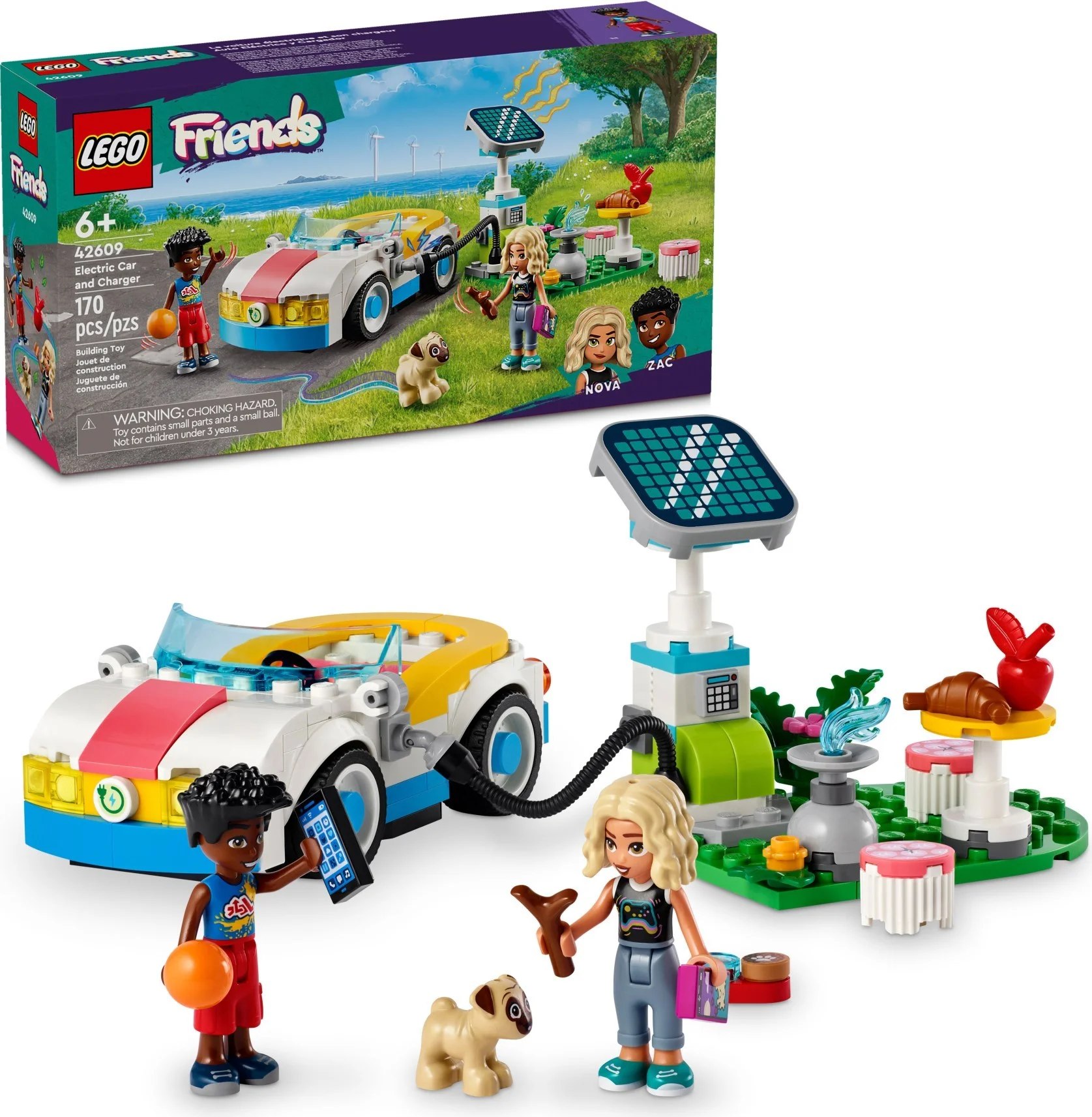 LEGO Friends Samochód elektryczny i stacja ładowania