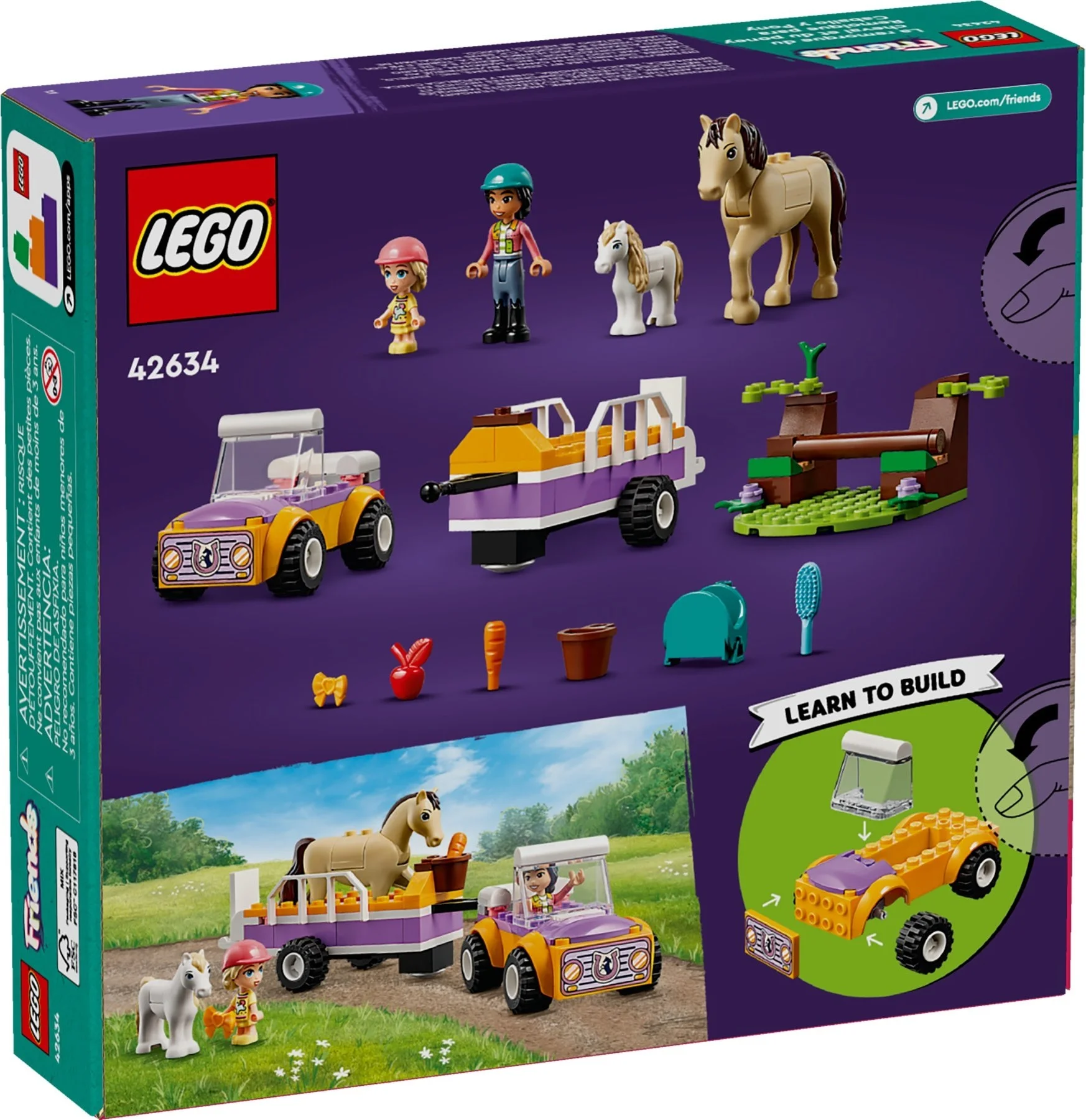 LEGO® 42634 Przyczepka dla Koni Kucyk Auto Zestaw 4+ - zdjęcie 3