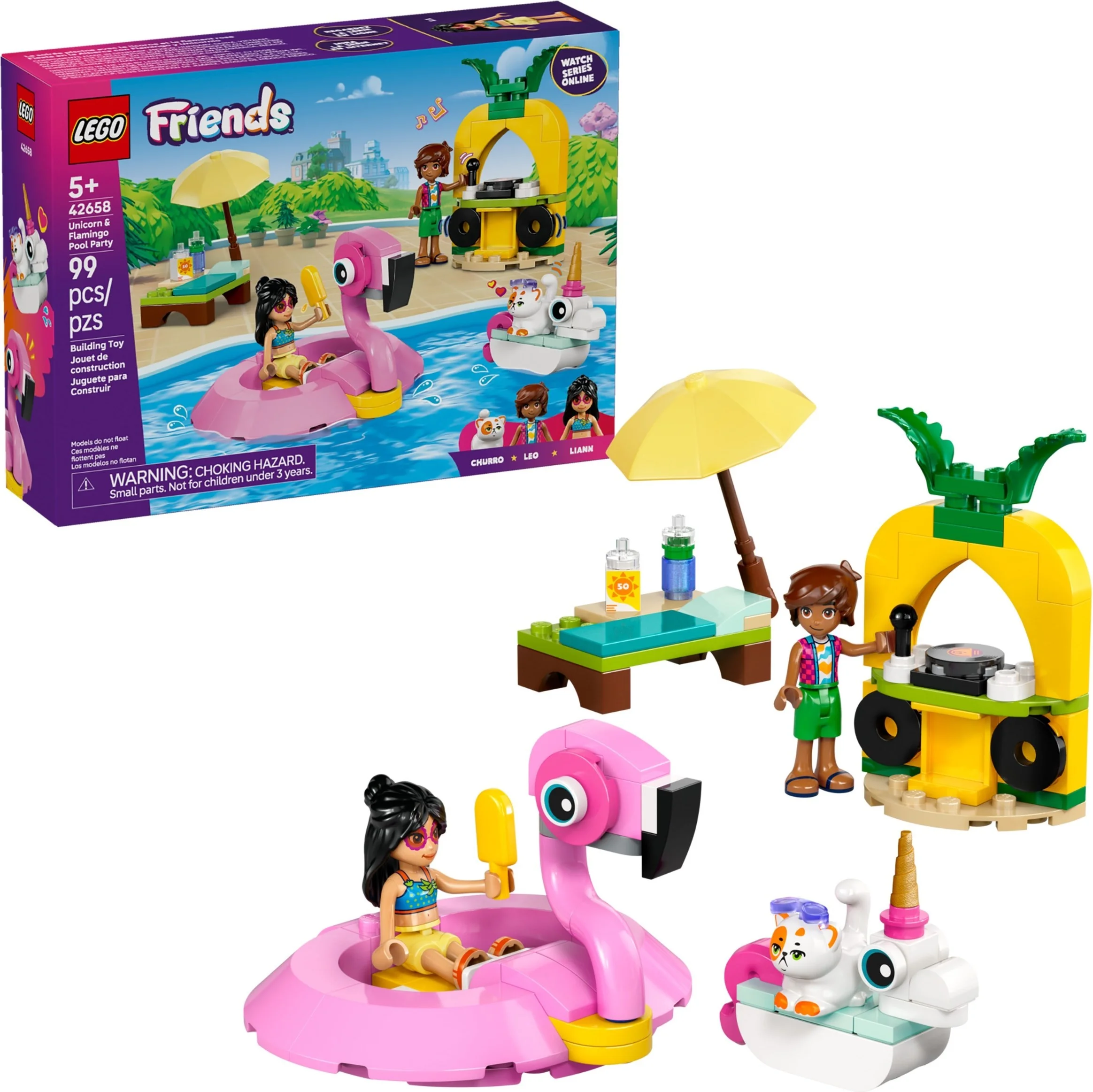 LEGO® 42658 LEGO Friends Impreza na basenie z jednorożcem i flamingiem - zdjęcie 3