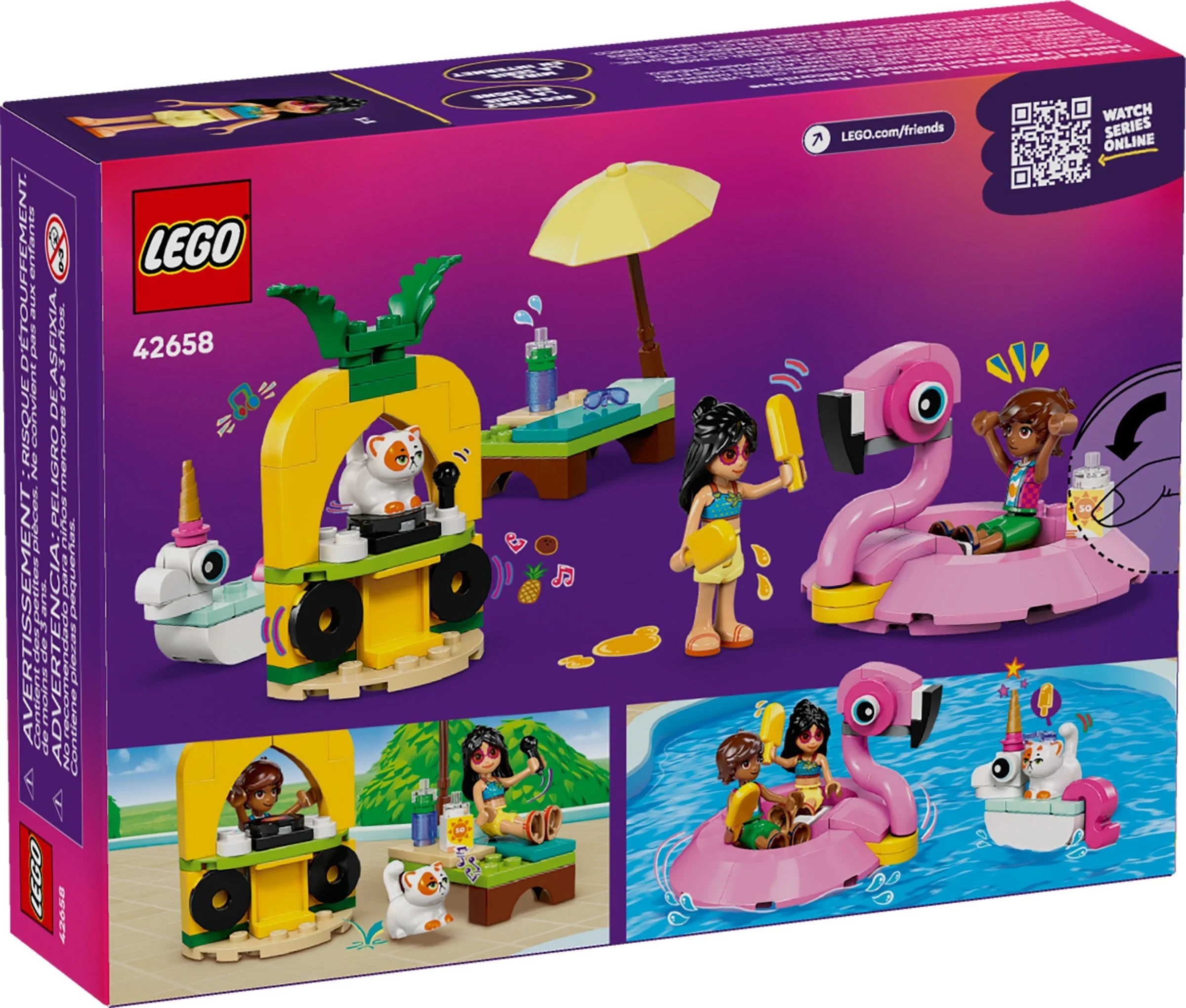 LEGO® 42658 LEGO Friends Impreza na basenie z jednorożcem i flamingiem - zdjęcie 1