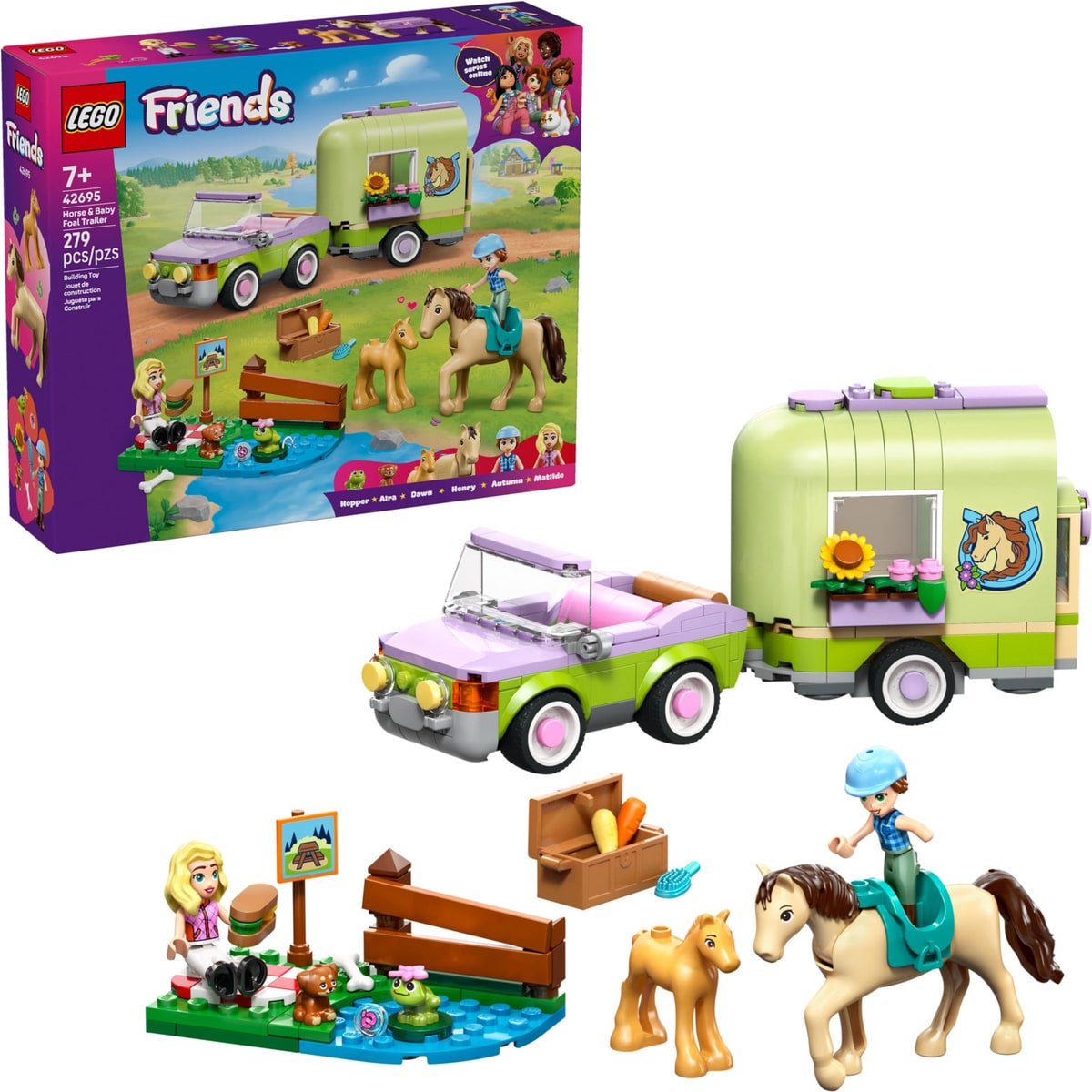 LEGO® 42695 Przyczepa z koniem i źrebaczkiem - zdjęcie 6