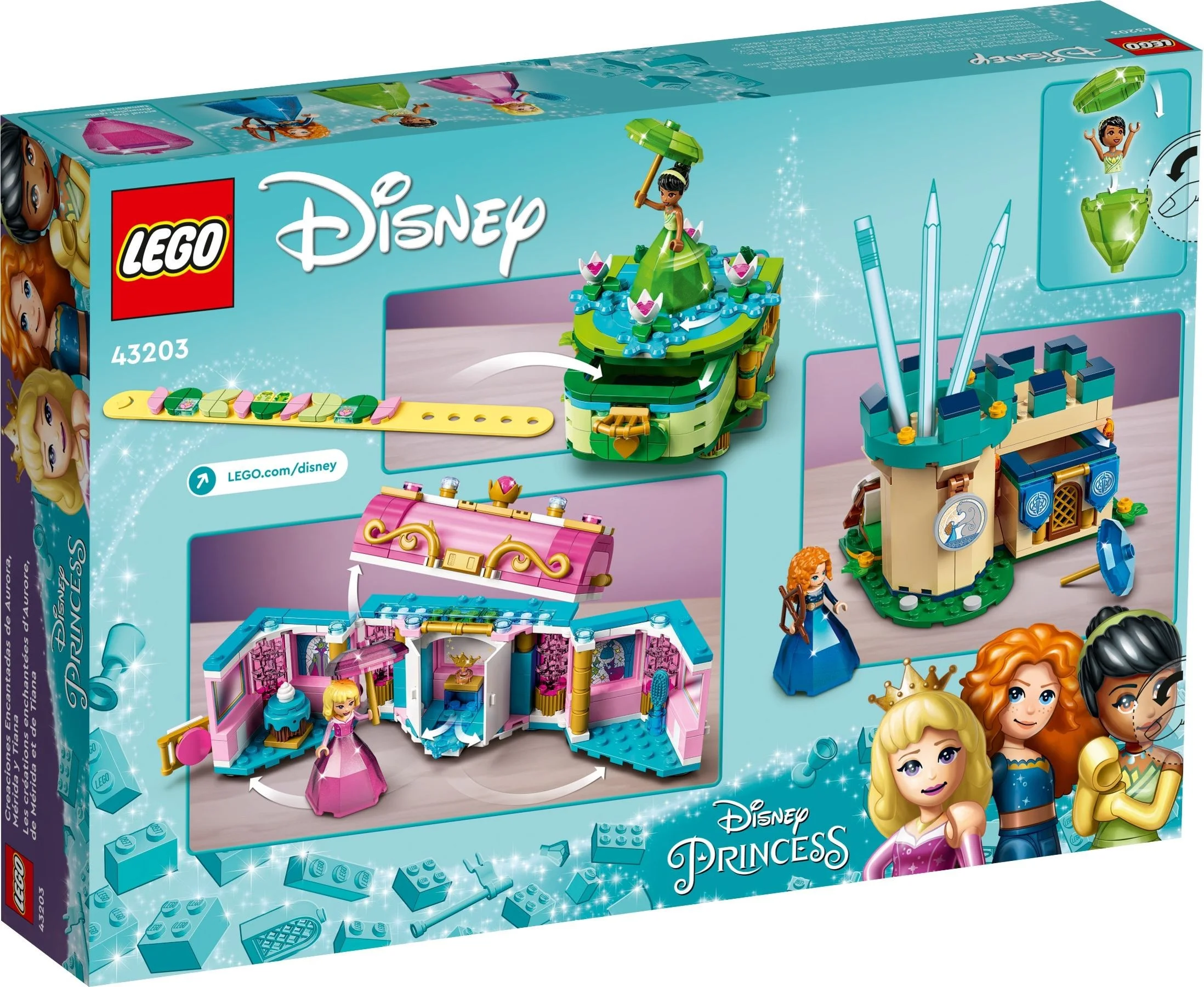 LEGO® 43203 Lego Disney Zaklęte twory Aurory Meridy Tiany szkatułka księżniczki - zdjęcie 7
