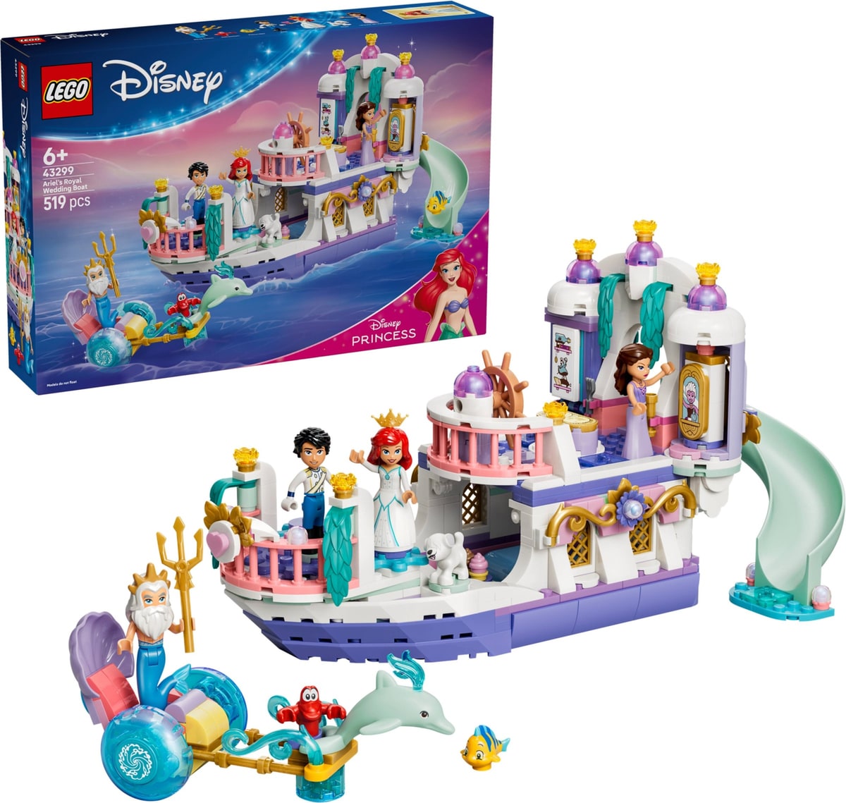 LEGO® 43299 Królewska łódź weselna Arielki - zdjęcie 6