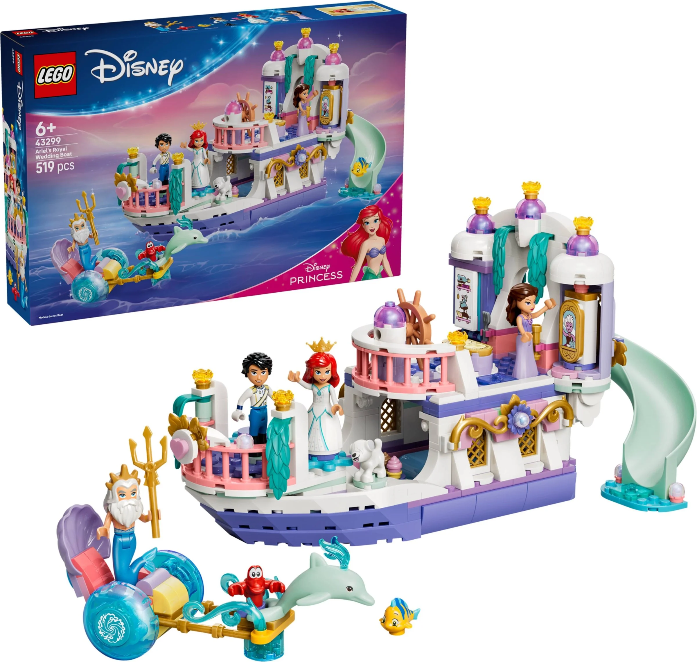 LEGO® 43299 Królewska łódź weselna Arielki - zdjęcie 3