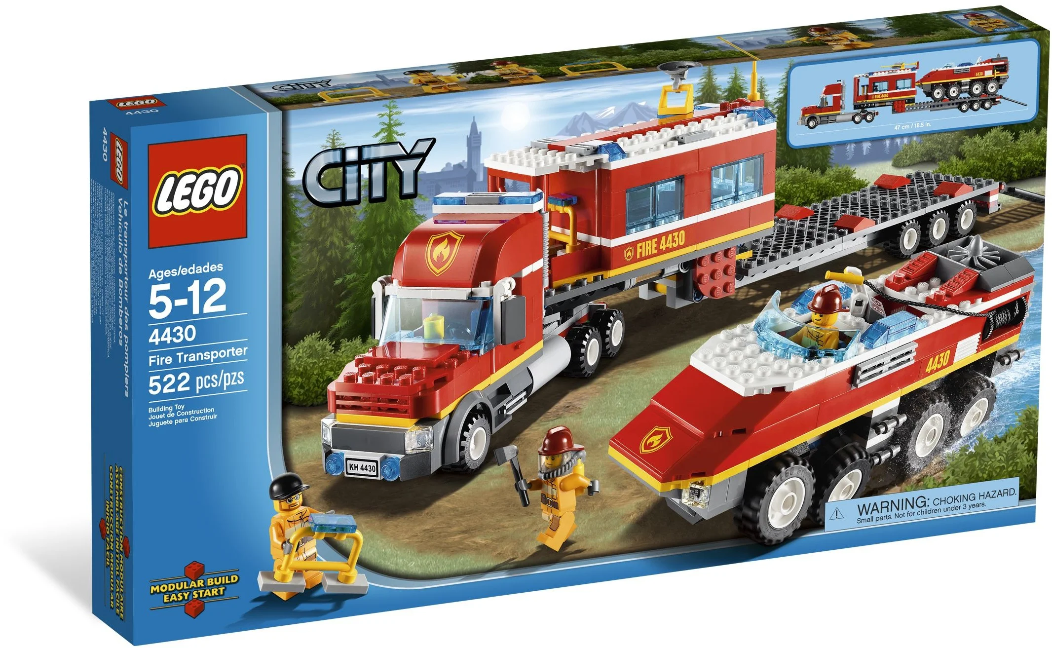 LEGO® 4430 Lego City Transport straży pożarnej Nowy Bez Pudełka - zdjęcie 3