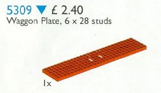 LEGO® 5309 Wagon Plate Red 6 x 28 - zdjęcie 2