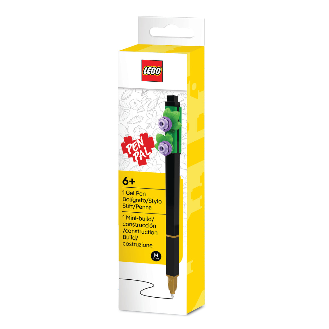 LEGO® 53701 LEGO Classic Długopis żelowy Botanicals, czarny - fioletowy kwiat