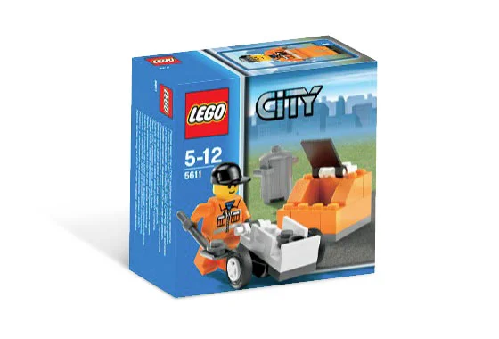 LEGO® 5611 nowy Lego City śmieciarz pracownik komunalny Misb 2008 - zdjęcie 4