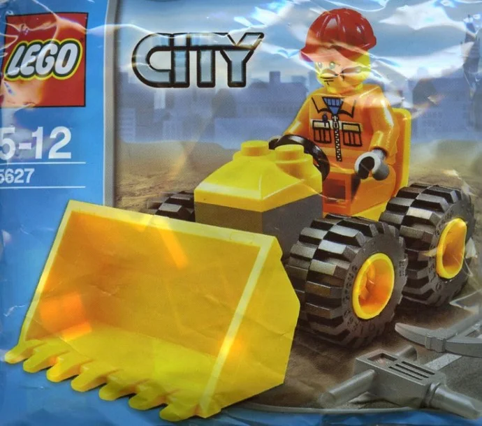LEGO® 5627 Lego City Buldożer Robotnik minifigurka polybag Misb 2008 mikołaj - zdjęcie 1