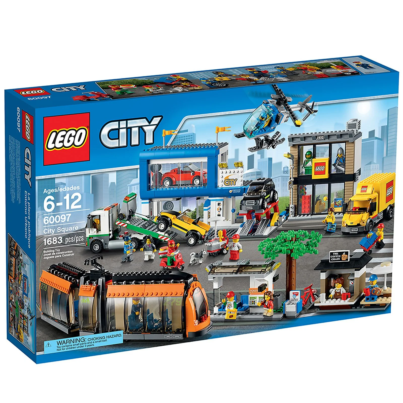 LEGO® 60097 City Zestaw Plac Miejski Tramwaj Helikopter Auta Laweta Sklep - zdjęcie 4