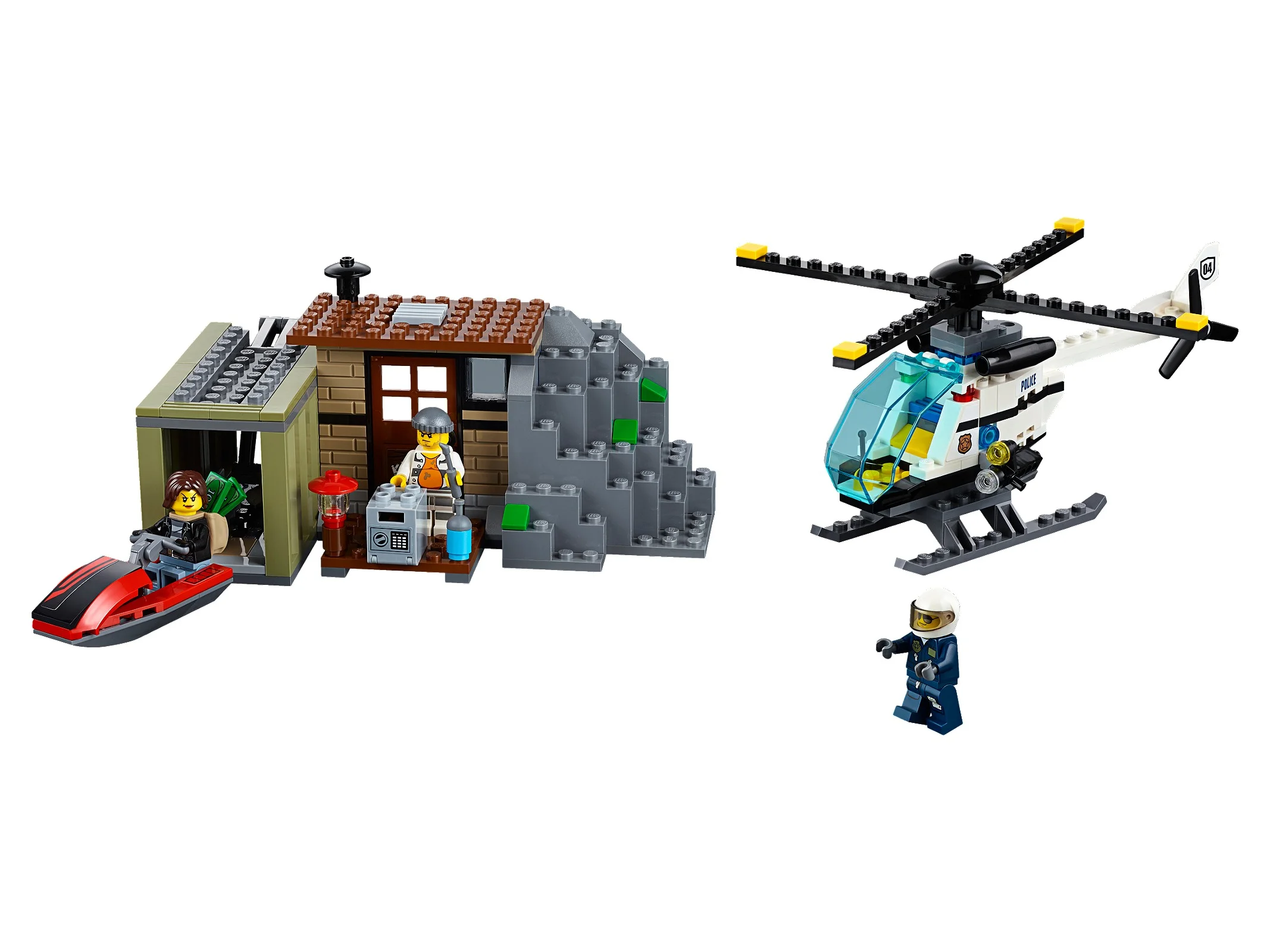 LEGO® 60131 City Wyspa Rabusiów Helikopter Skuter Wodny Pilot Policja Sejf - zdjęcie 13