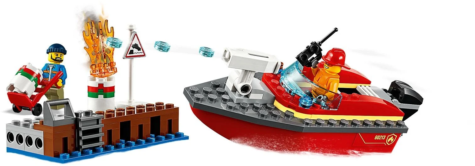 LEGO® 60213 City Pożar w Dokach Łódź Strażacka - zdjęcie 3