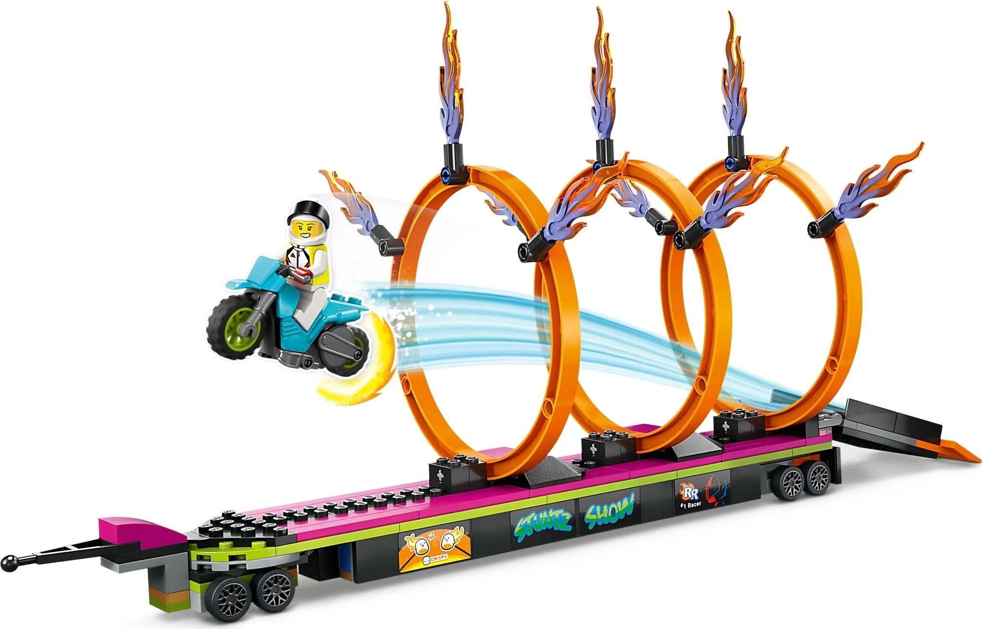 LEGO® 60357 Wyzwanie kaskaderskie — ciężarówka i ogniste obręcze - zdjęcie 4