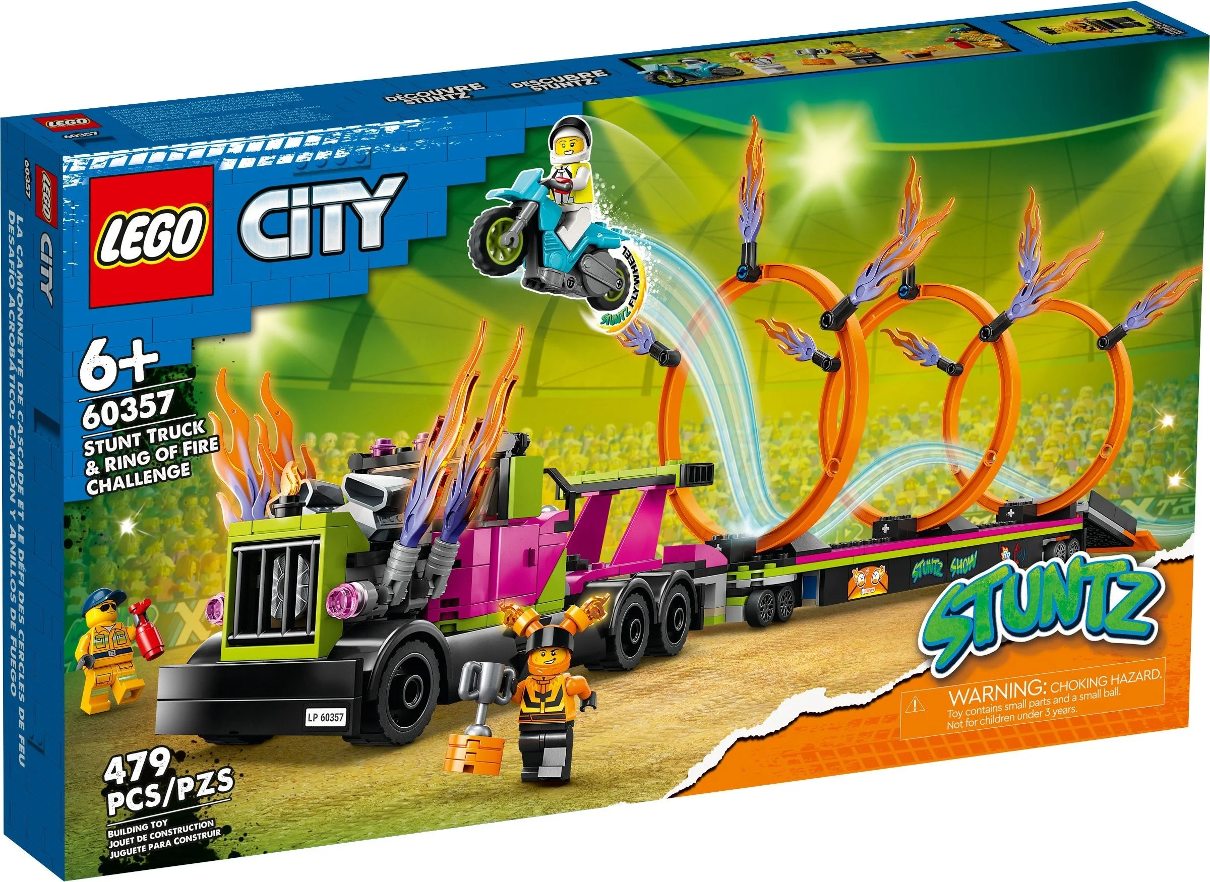 LEGO® 60357 Wyzwanie kaskaderskie — ciężarówka i ogniste obręcze