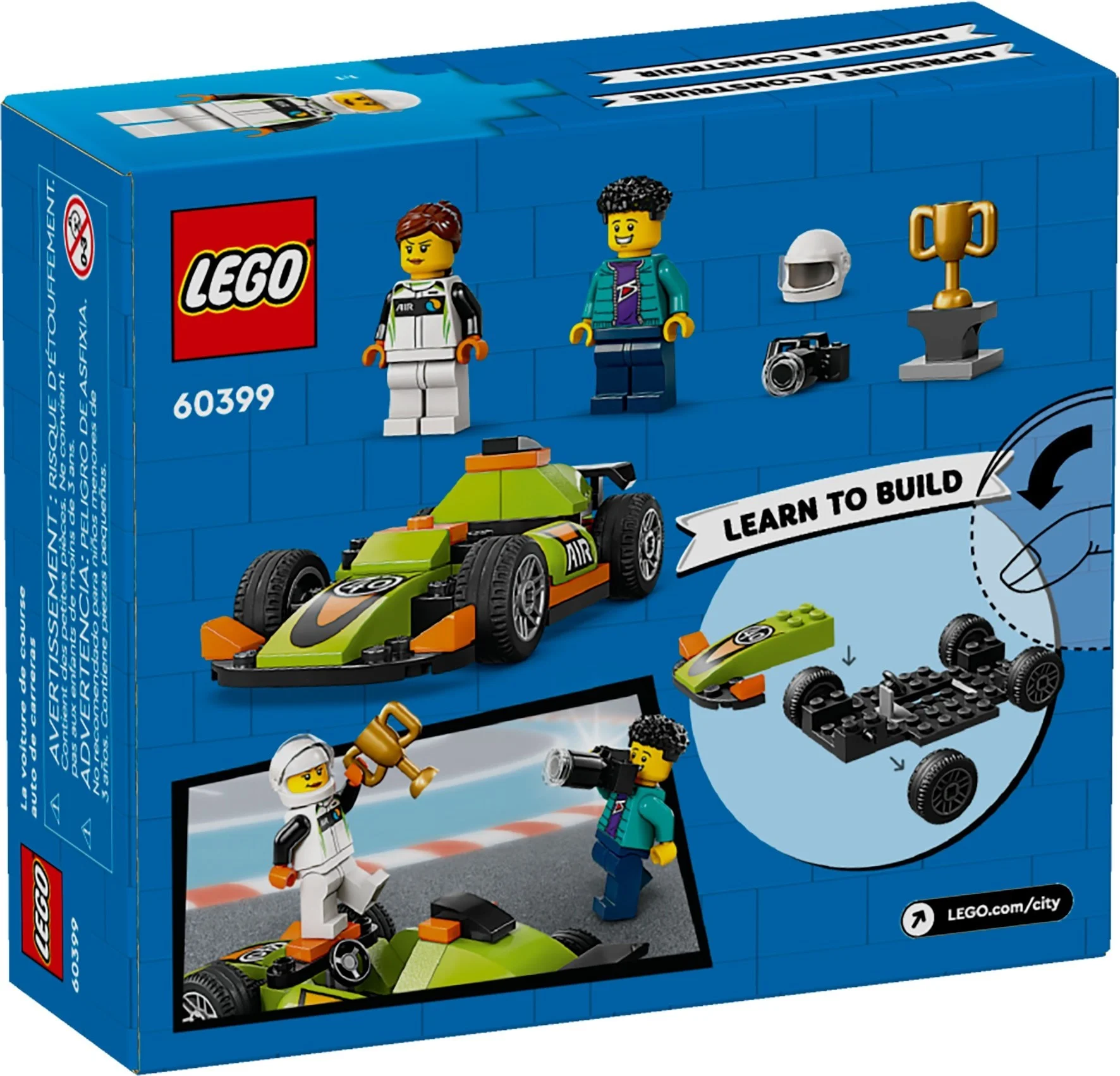 LEGO® 60399 Zielony samochód wyścigowy+ torba papierowa Lego r. S mała - zdjęcie 5