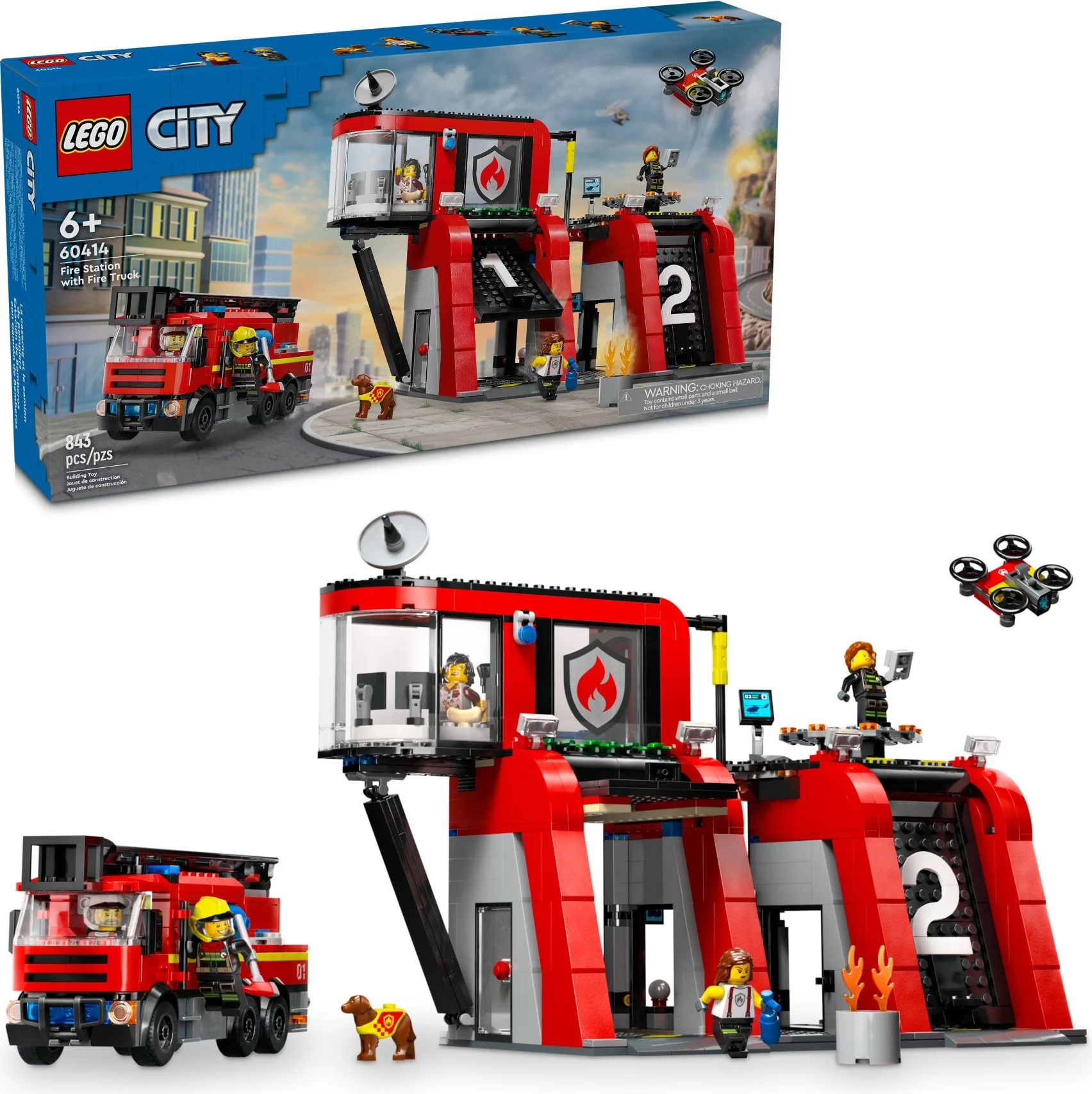 LEGO® 60414 Remiza strażacka z wozem strażackim