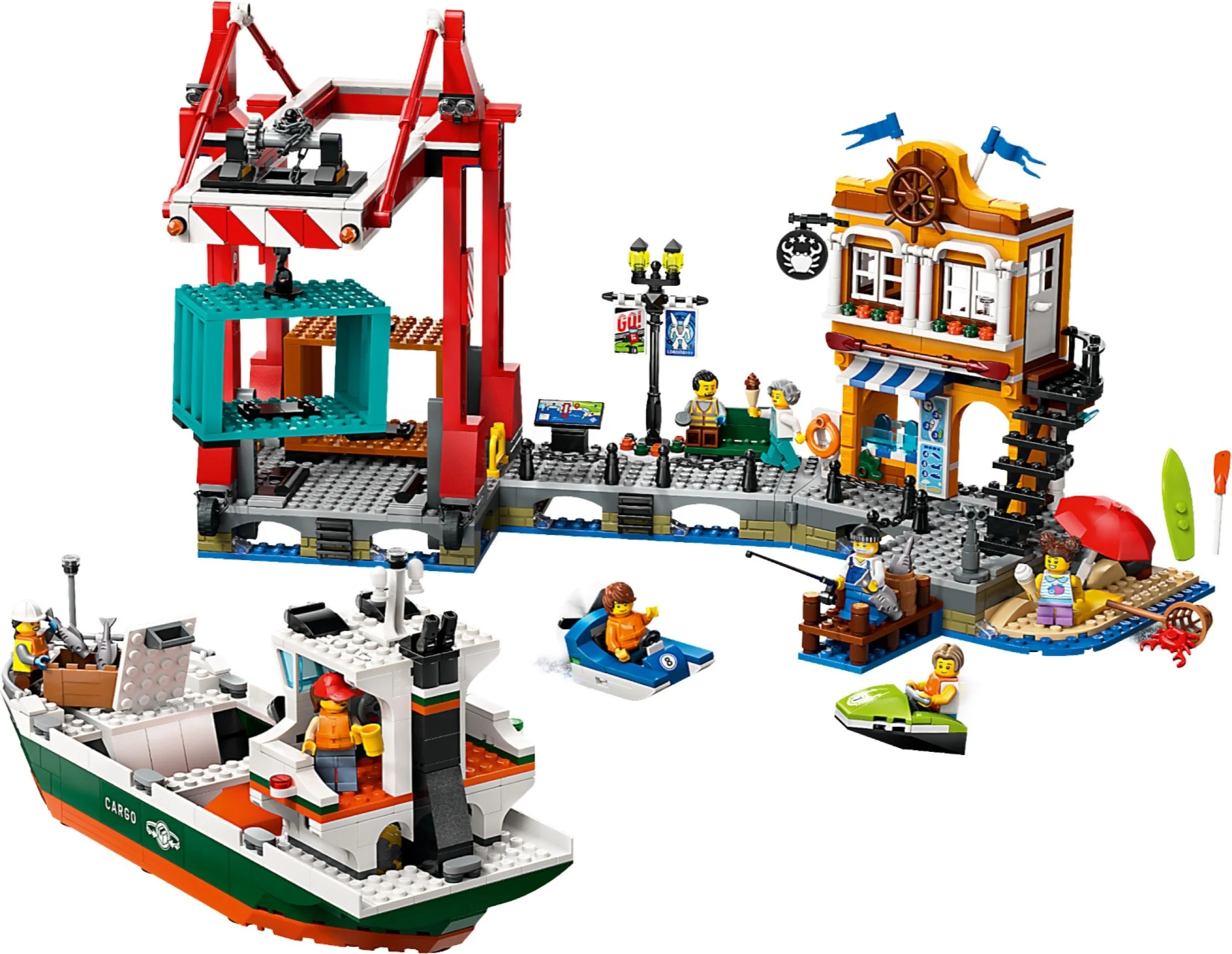 LEGO® 60422 Nadmorski port ze statkiem towarowym