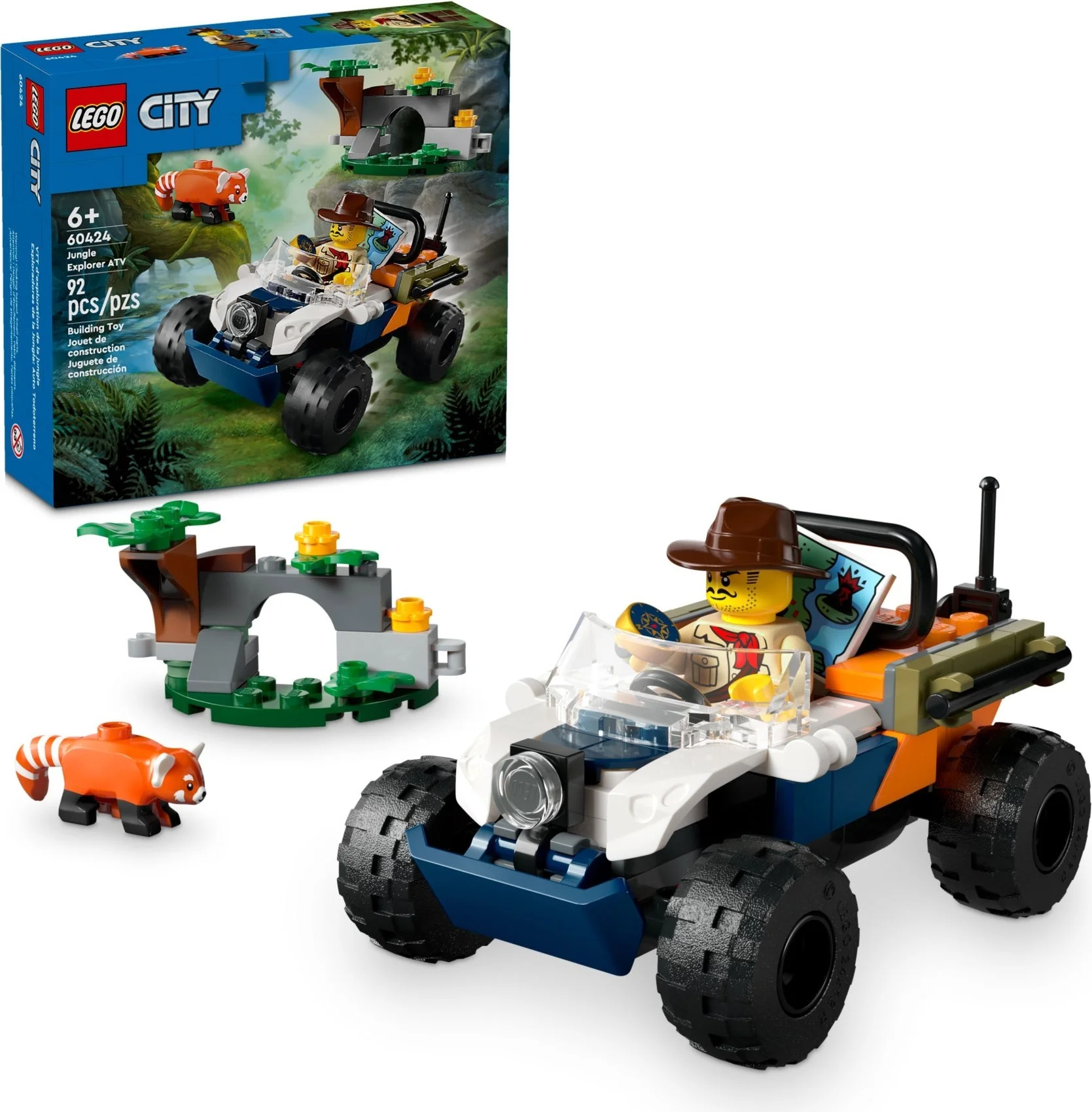 LEGO® 60424 Quad badacza dżungli z pandą czerwoną - zdjęcie 6