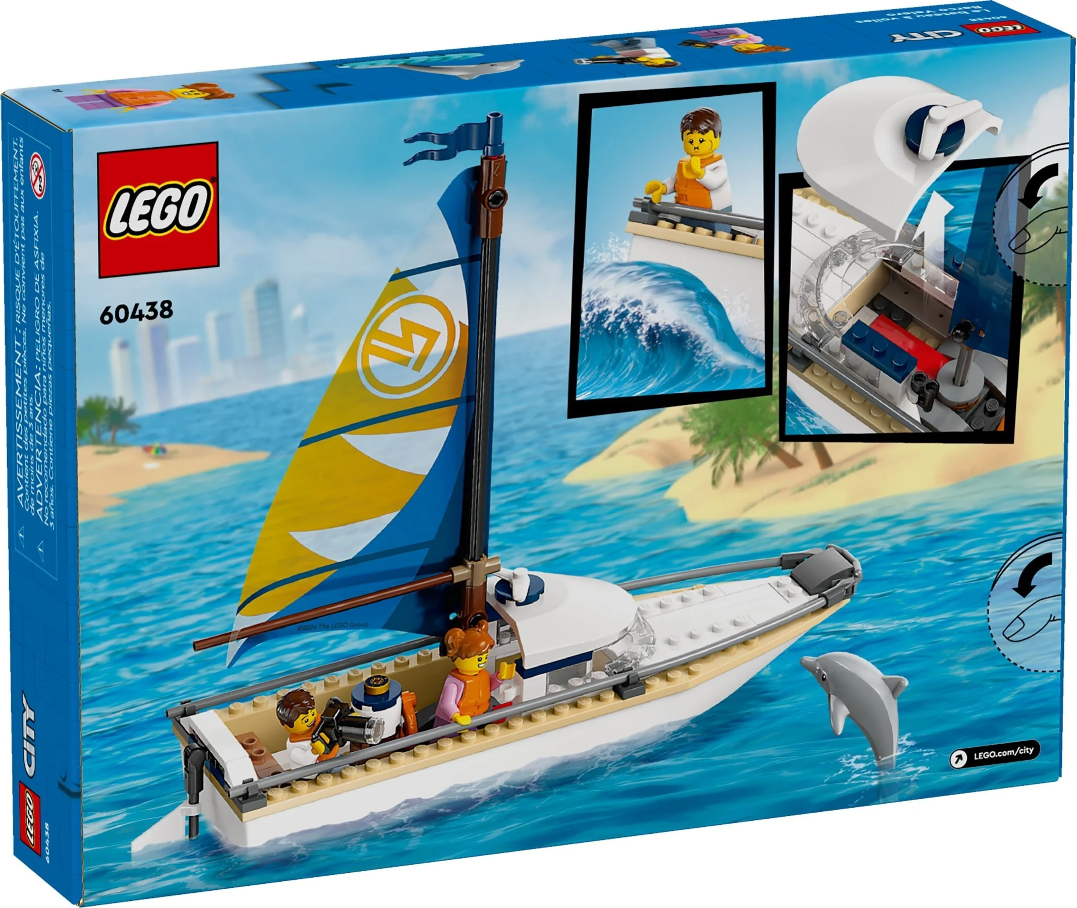 LEGO® 60438 Żaglówka Delfin Statek Łódka - zdjęcie 6
