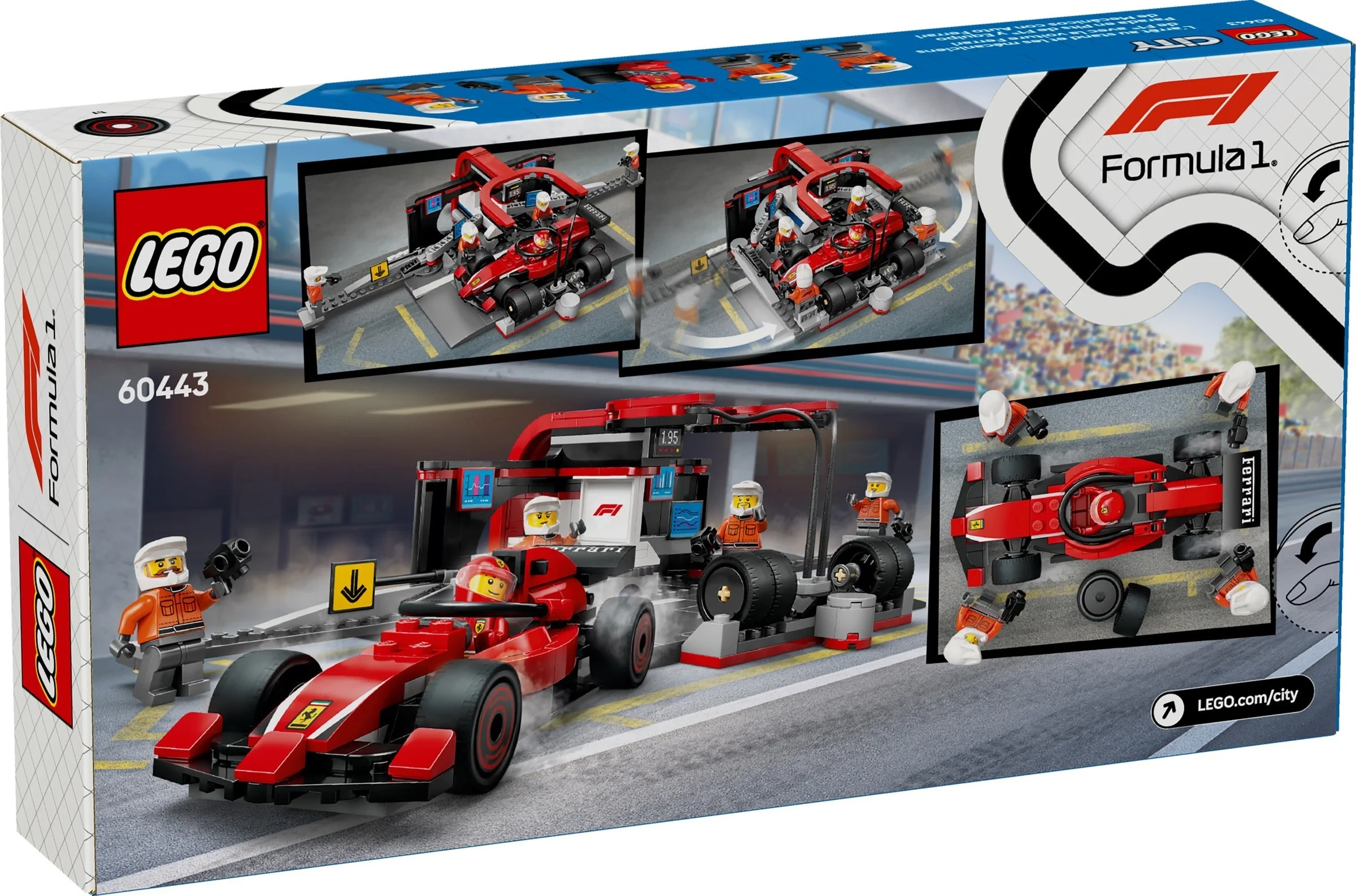 LEGO® 60443 F1® Pit stop i mechanika z bolidem Ferrari - zdjęcie 2