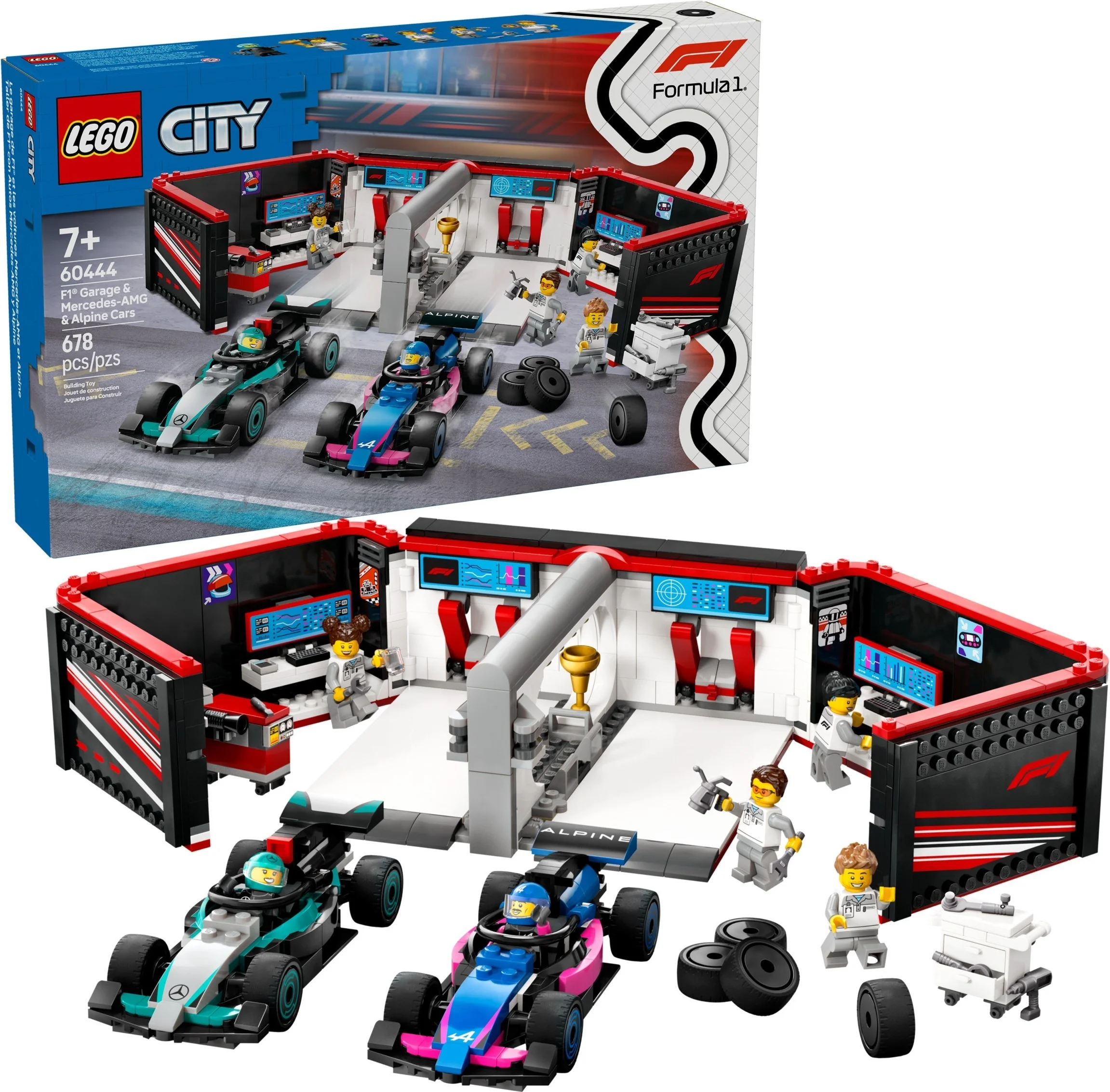 LEGO® 60444 F1® Garaż i bolidy Mercedes - AMG i Alpine - zdjęcie 3