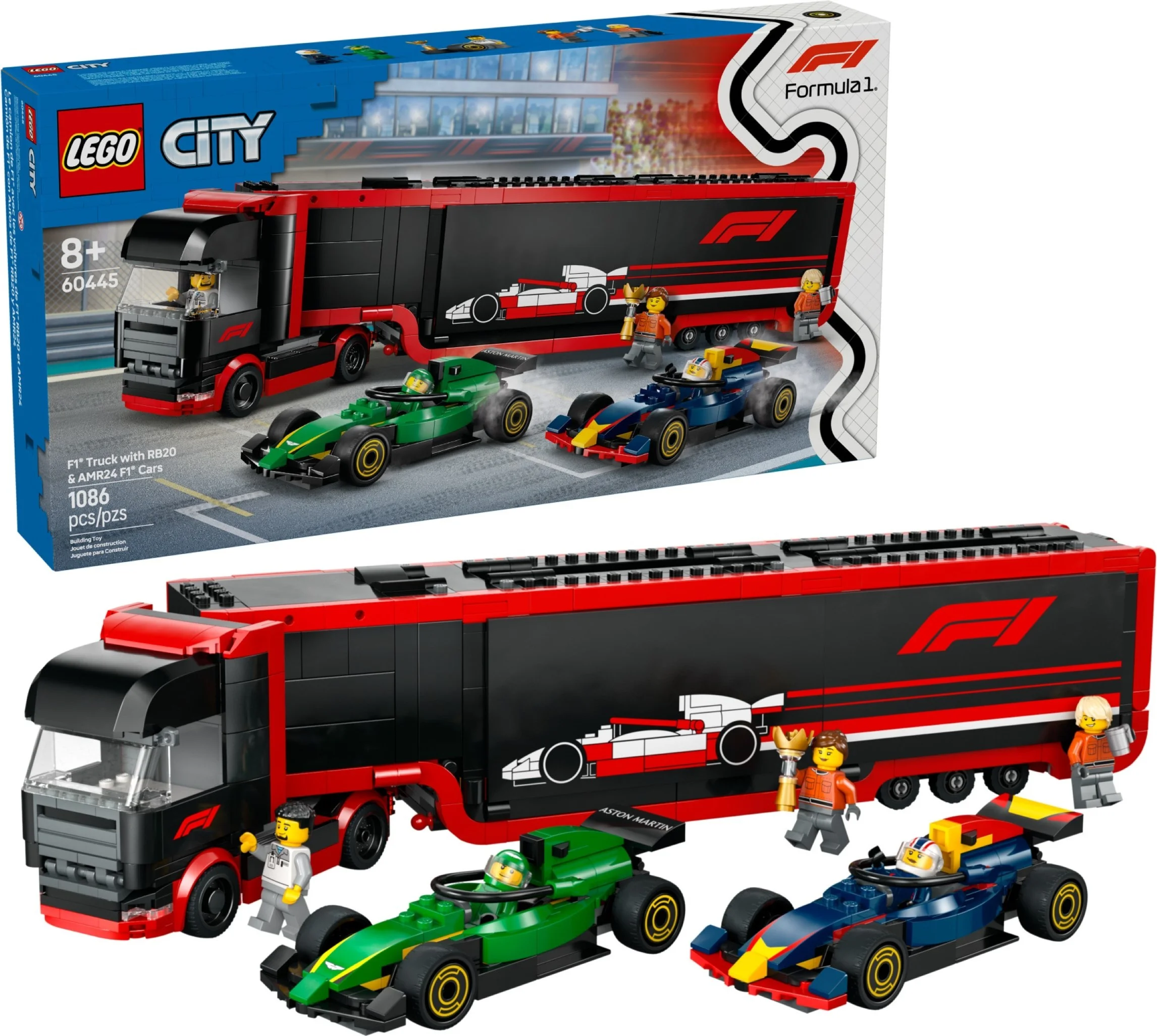LEGO® 60445 F1® Ciężarówka z bolidami RB20 i AMR24 F1® - zdjęcie 3