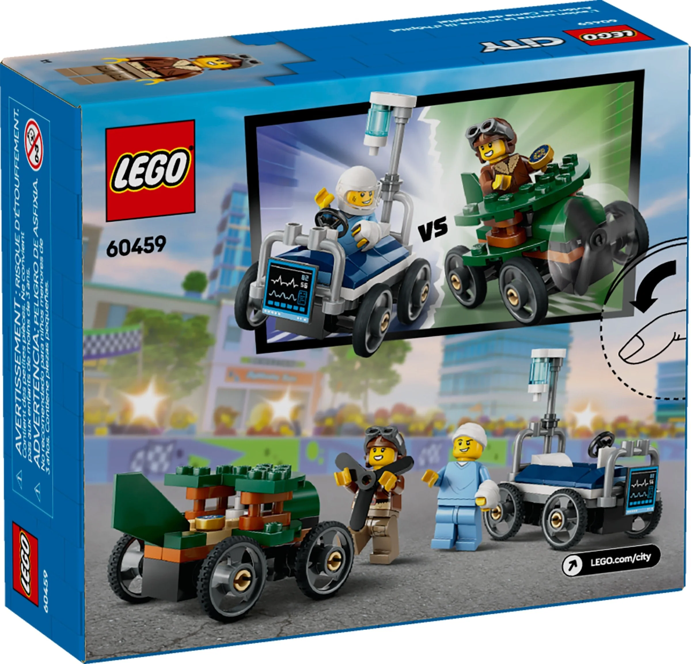 LEGO® 60459 Zestaw Wyścigówek: Samolot Kontra Łóżko Szpitalne - zdjęcie 1