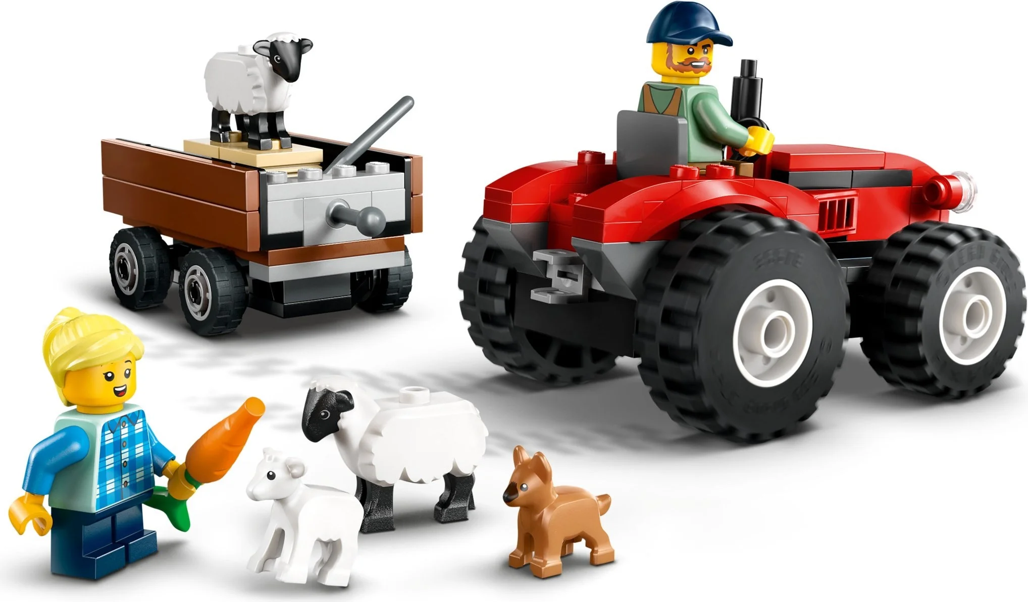LEGO® 60461 Czerwony traktor z przyczepą i owcą - zdjęcie 8