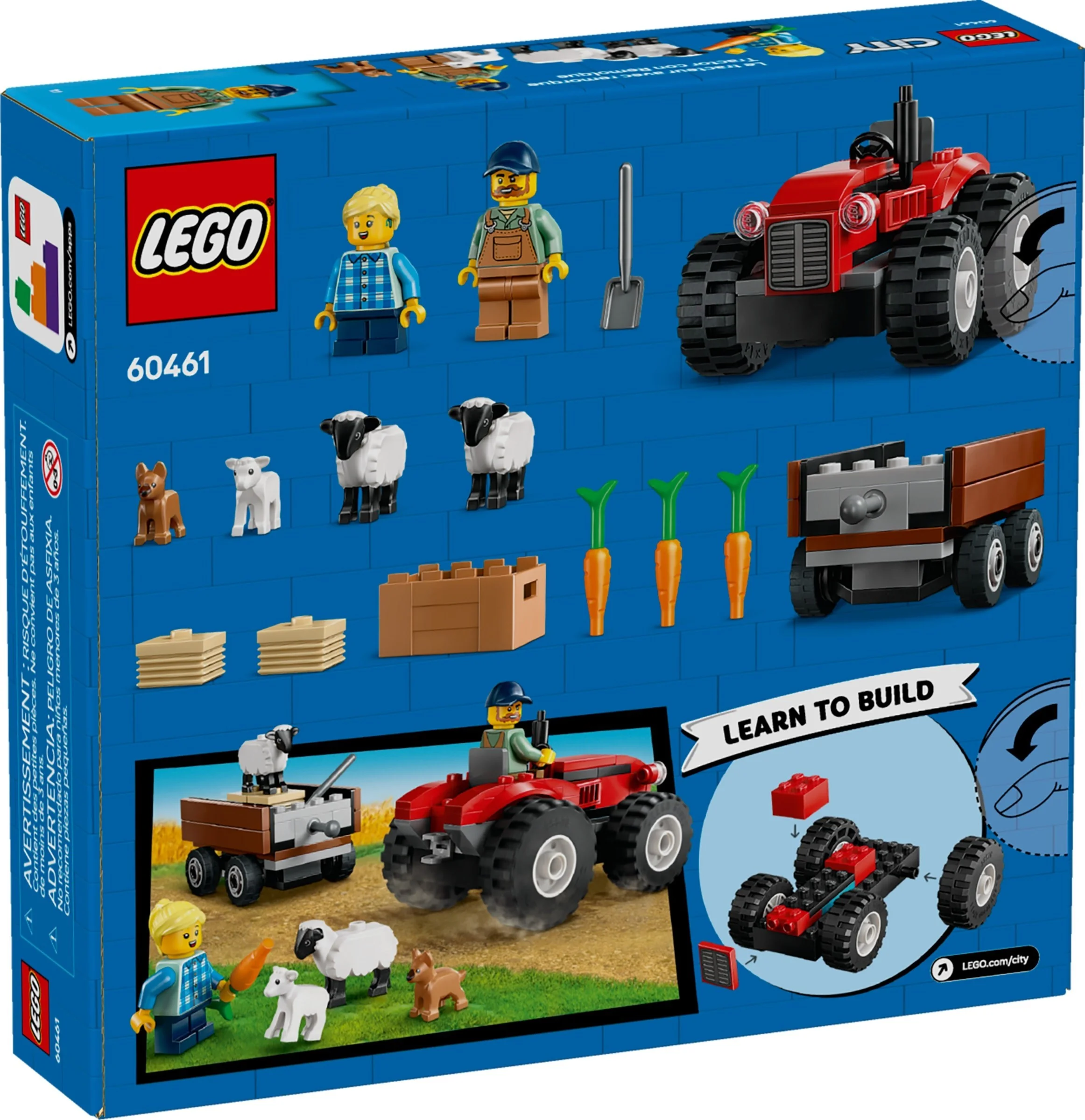 LEGO® 60461 Czerwony traktor z przyczepą i owcą