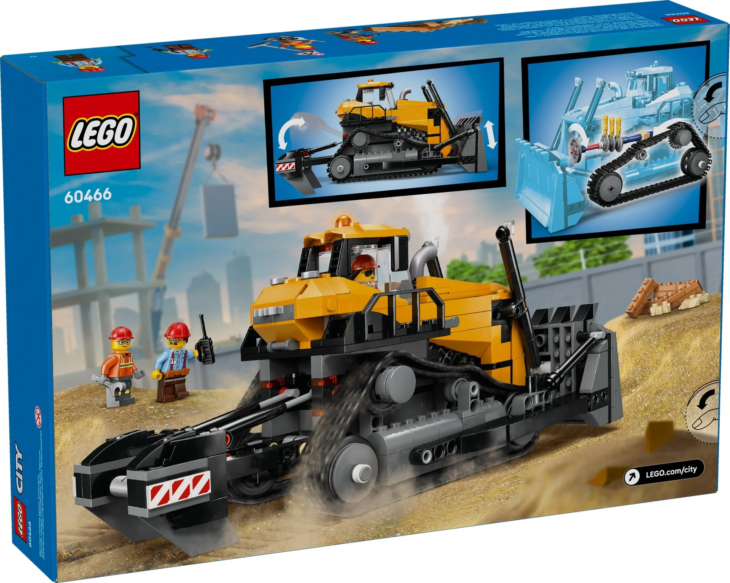 LEGO® 60466 Żółty buldożer z ładowarką