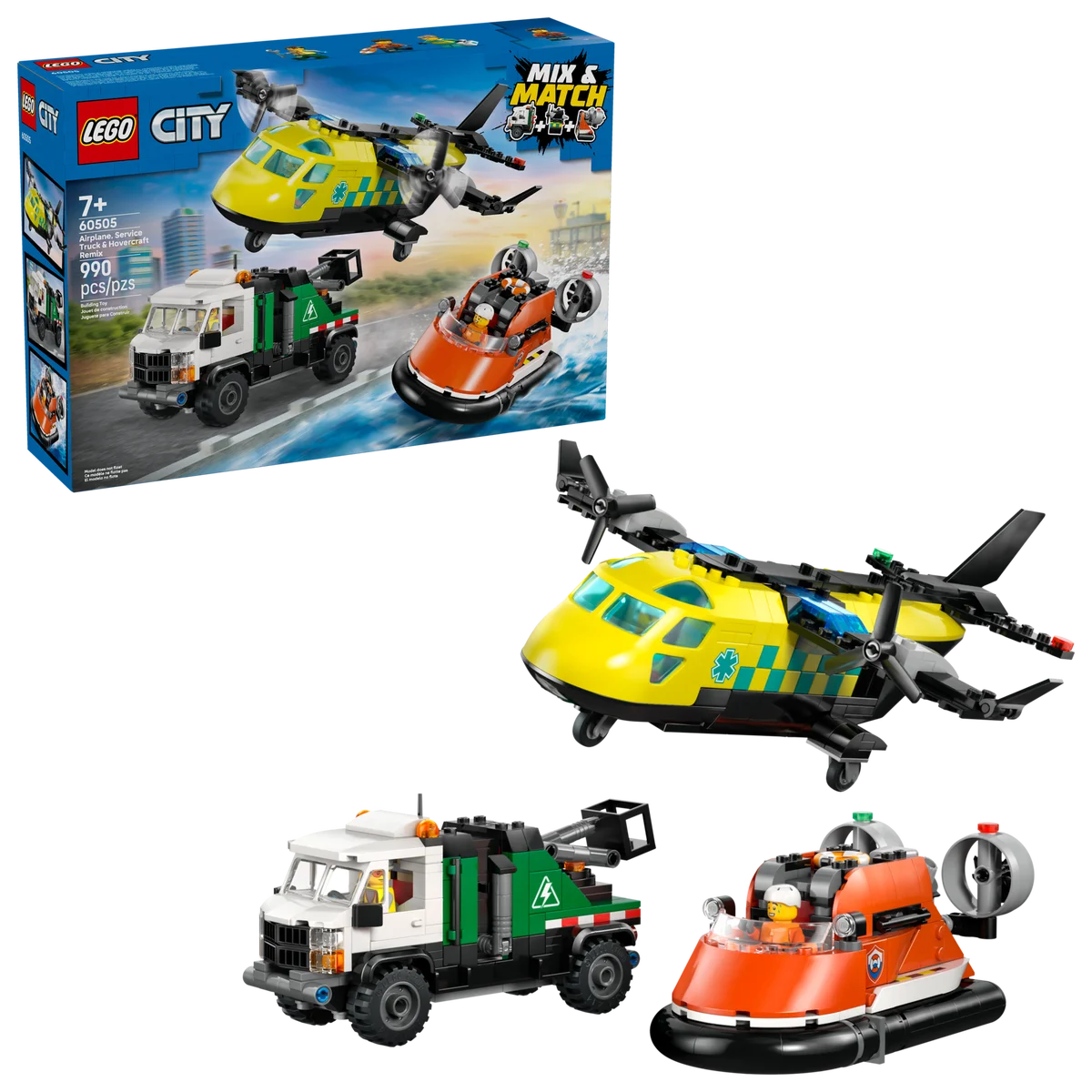 LEGO® 60505 LEGO City Zestaw z samolotem, ciężarówką serwisową i poduszkowcem - zdjęcie 13