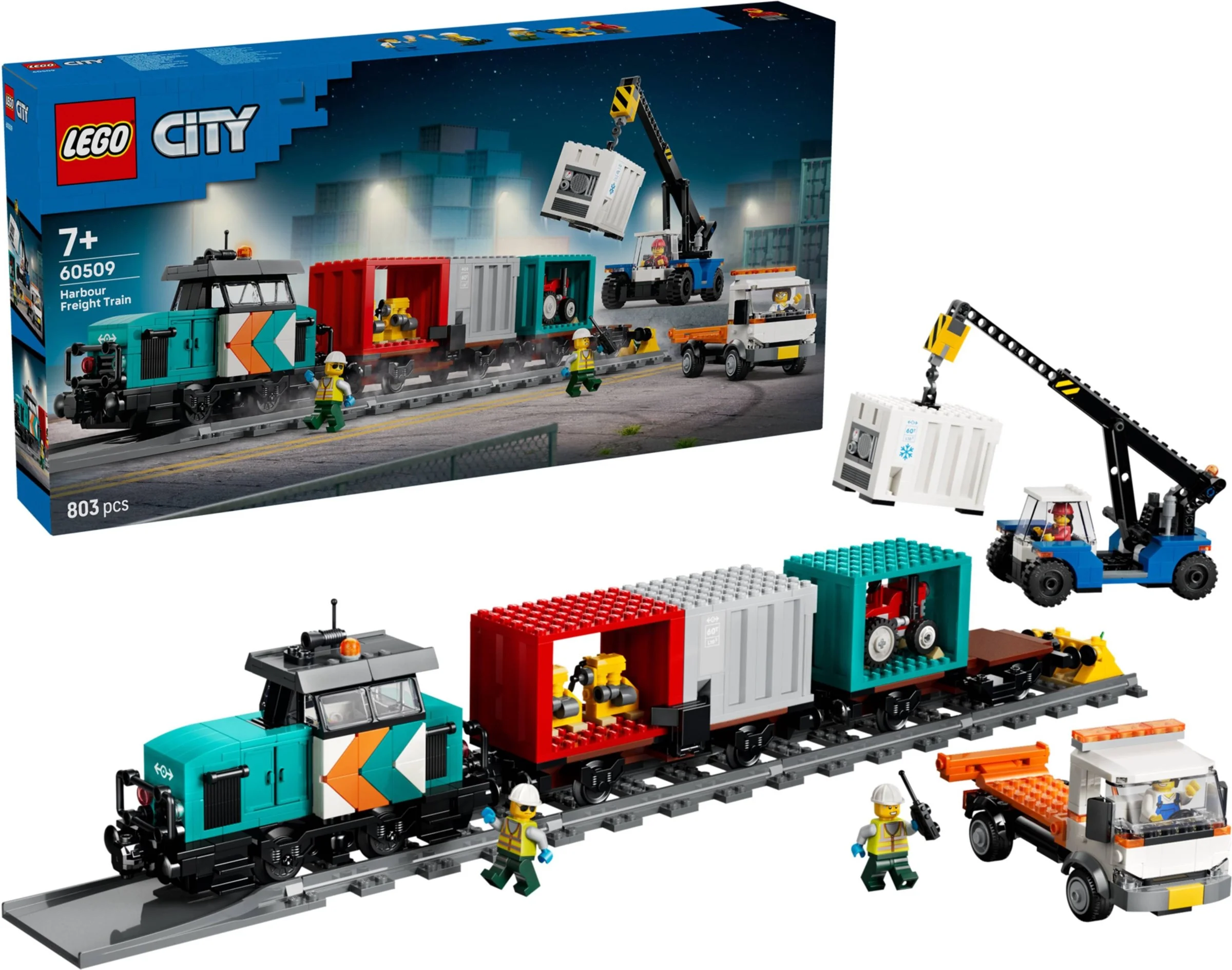 LEGO® 60509 Portowy pociąg towarowy, dźwig i ciężarówka - zdjęcie 3