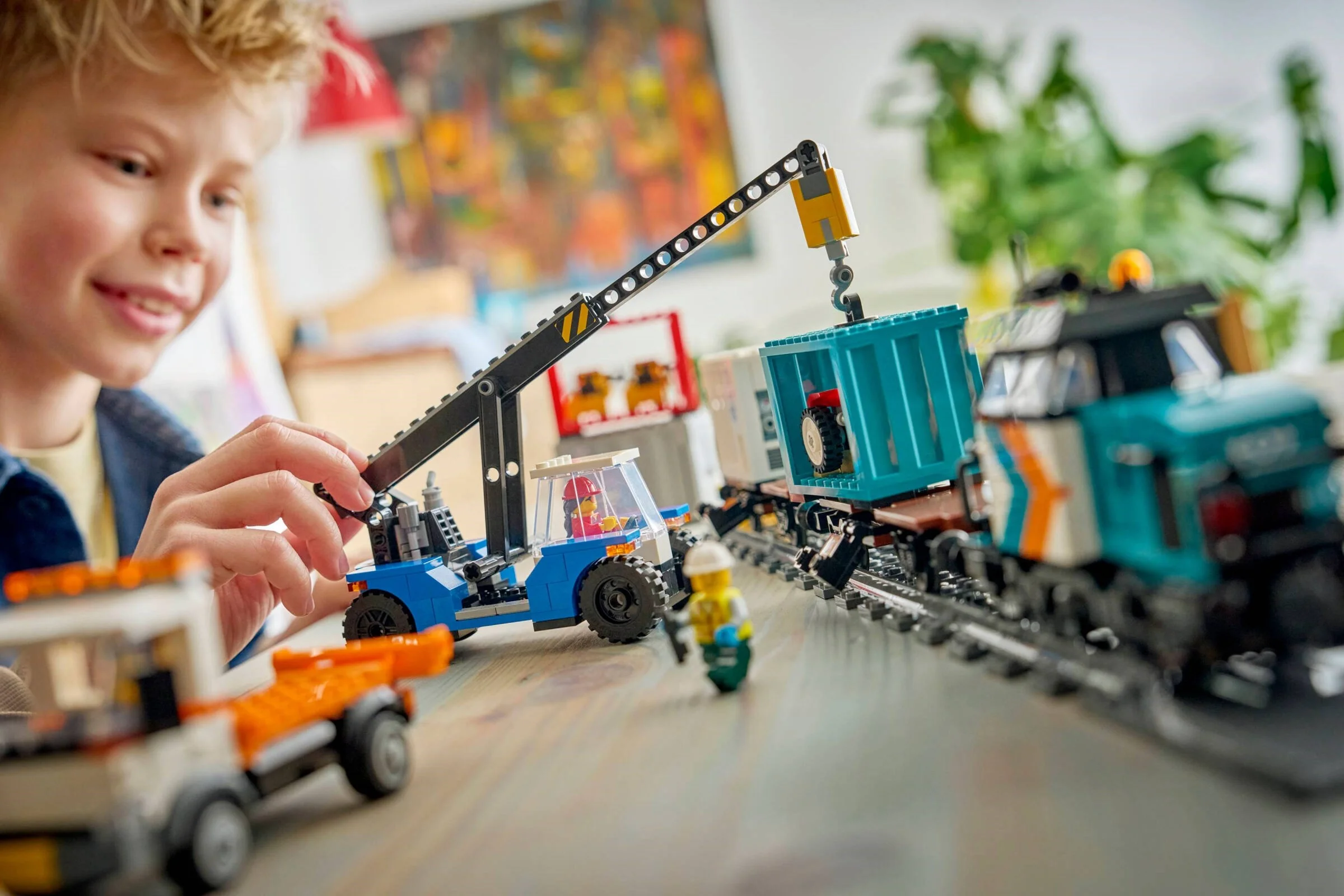 LEGO® 60509 Portowy pociąg towarowy, dźwig i ciężarówka - zdjęcie 6