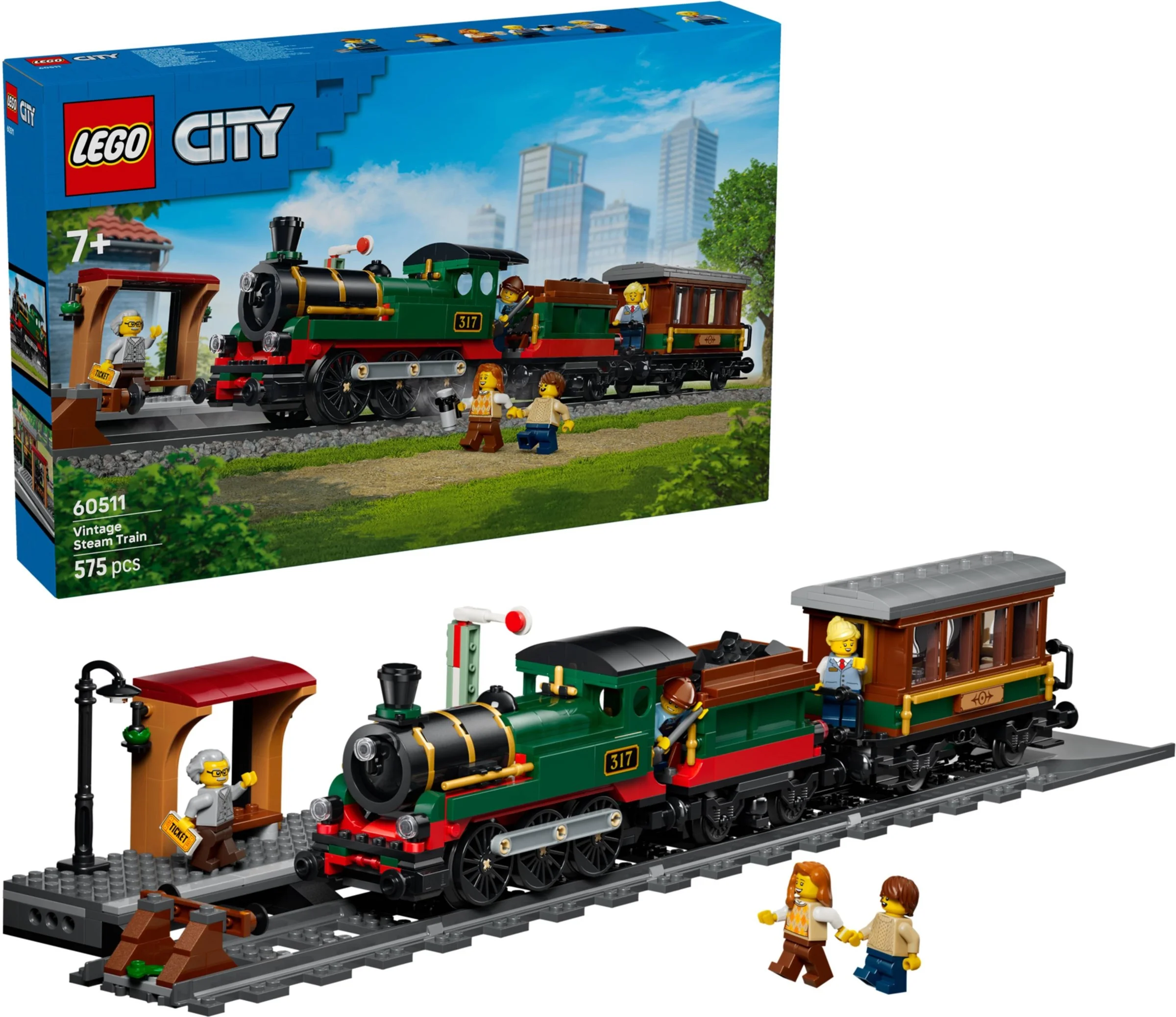 LEGO® 60511 Retro pociąg z lokomotywą parową - zdjęcie 3