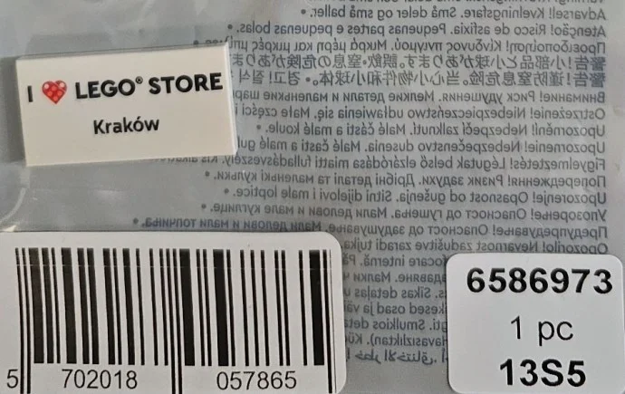LEGO® 6586973 I Heart LEGO Store Krakow Tile - zdjęcie 1