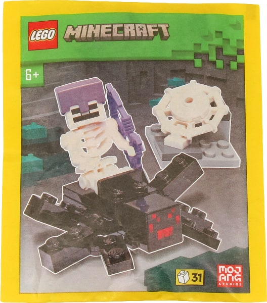 Zestaw Lego Minecraft Minifigure Polybag Spider and Skeleton #