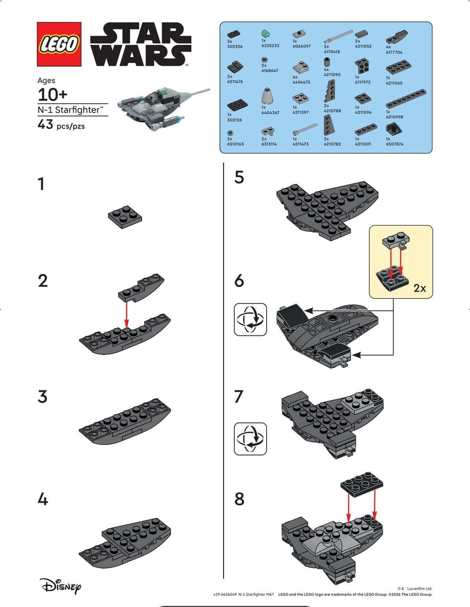 LEGO® 6626049 N-1 Starfighter - zdjęcie 2