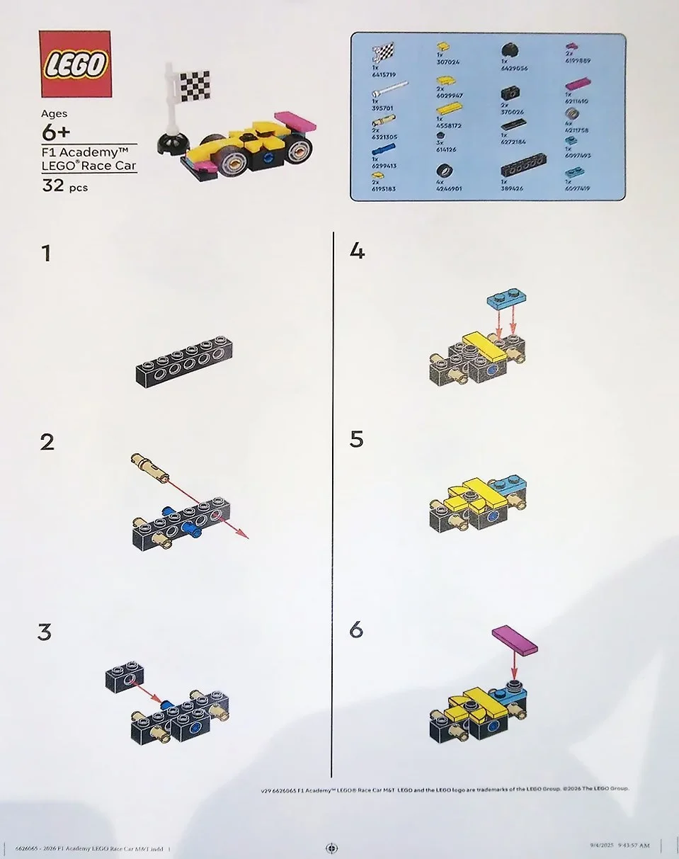 LEGO® 6626065 F1 ACADEMY LEGO Race Car - zdjęcie 2
