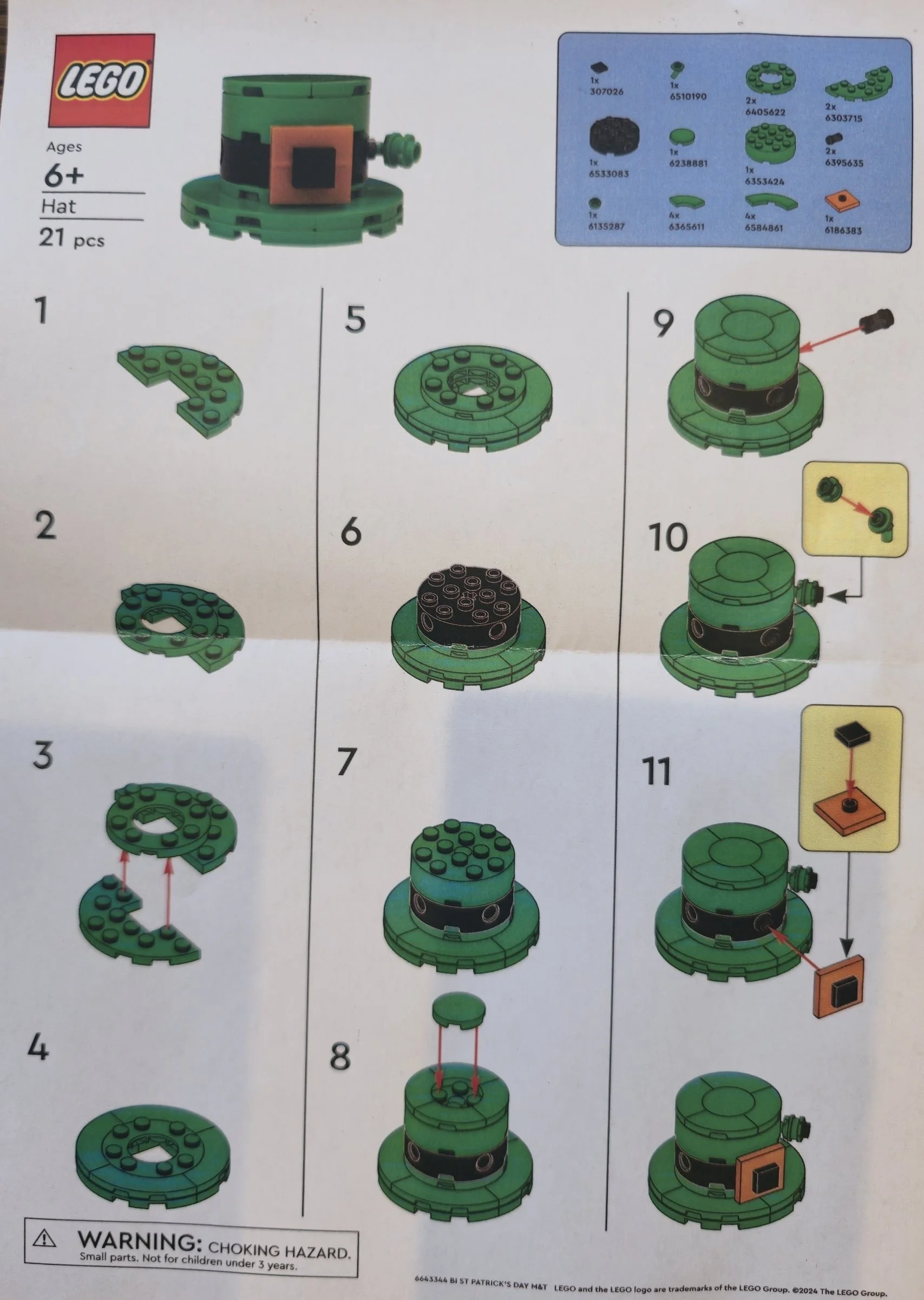 LEGO® 6643344 Hat (St Patrick's Day M&T) - zdjęcie 2