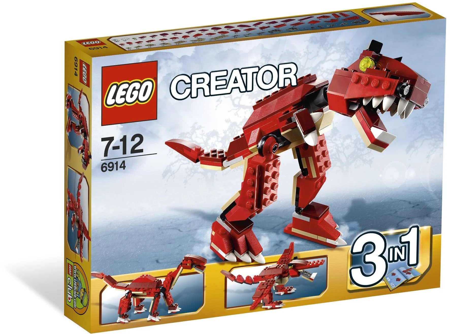 LEGO® 6914 Prehistoryczni Łowcy 3w1 Dinozaury Tyranozaur Pterodaktyl - zdjęcie 1