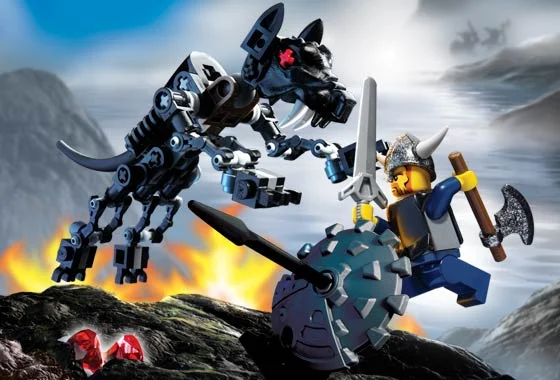 LEGO® 7015 Viking Warrior challenges the Fenris Wolf - zdjęcie 2