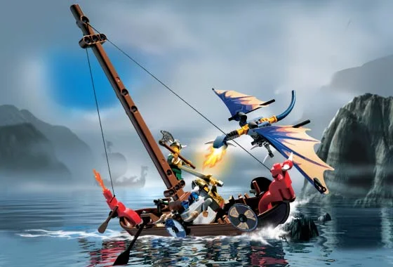 LEGO® 7016 Viking Boat against the Wyvern Dragon - zdjęcie 2