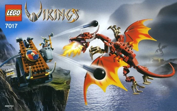 LEGO® 7017 Viking Catapult versus the Nidhogg Dragon