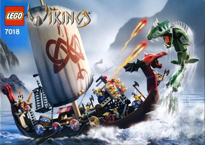 LEGO® 7018 Viking Ship challenges the Midgard Serpent
