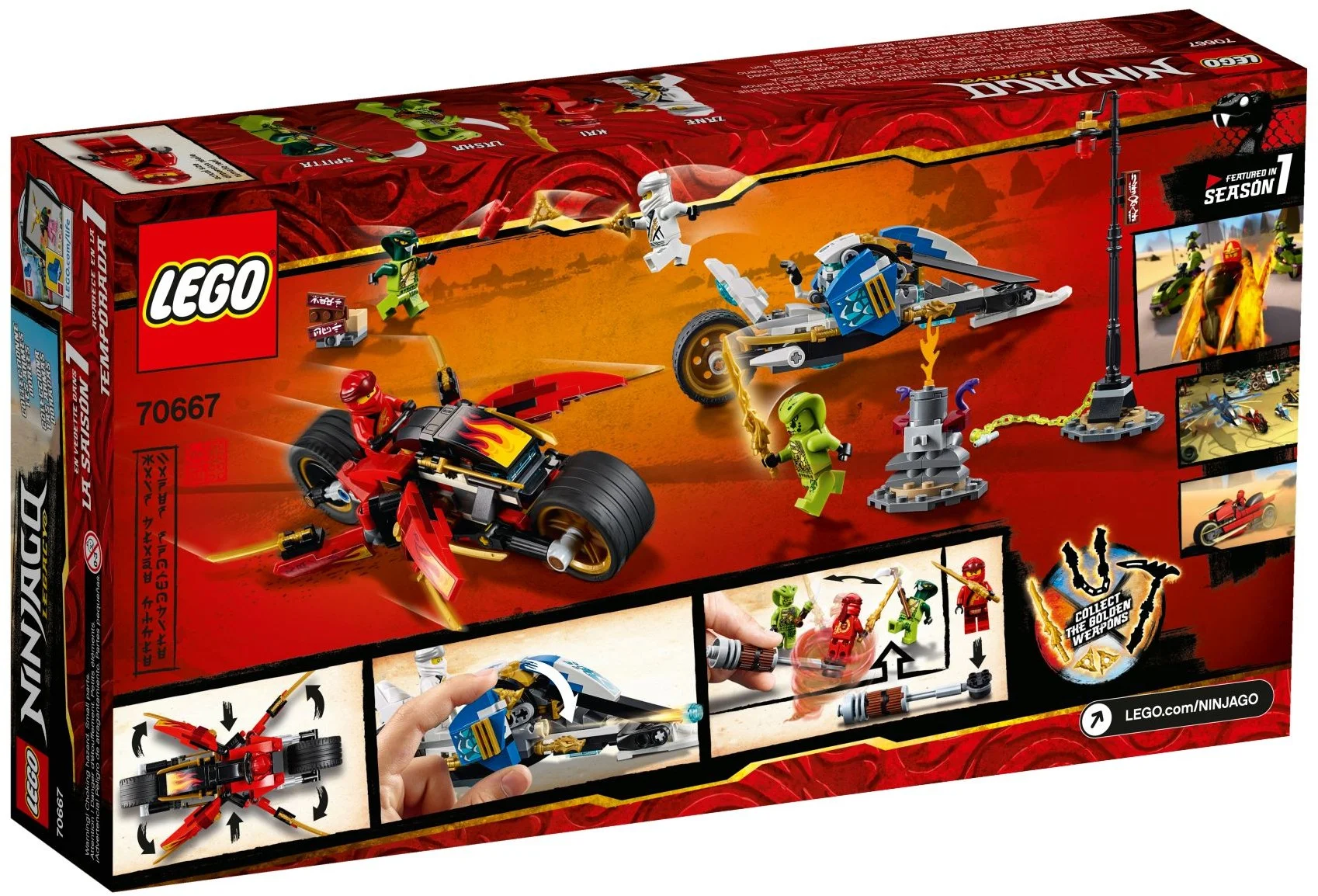 LEGO® 70667 Motocykl Kaia i skuter Zane'a - zdjęcie 5