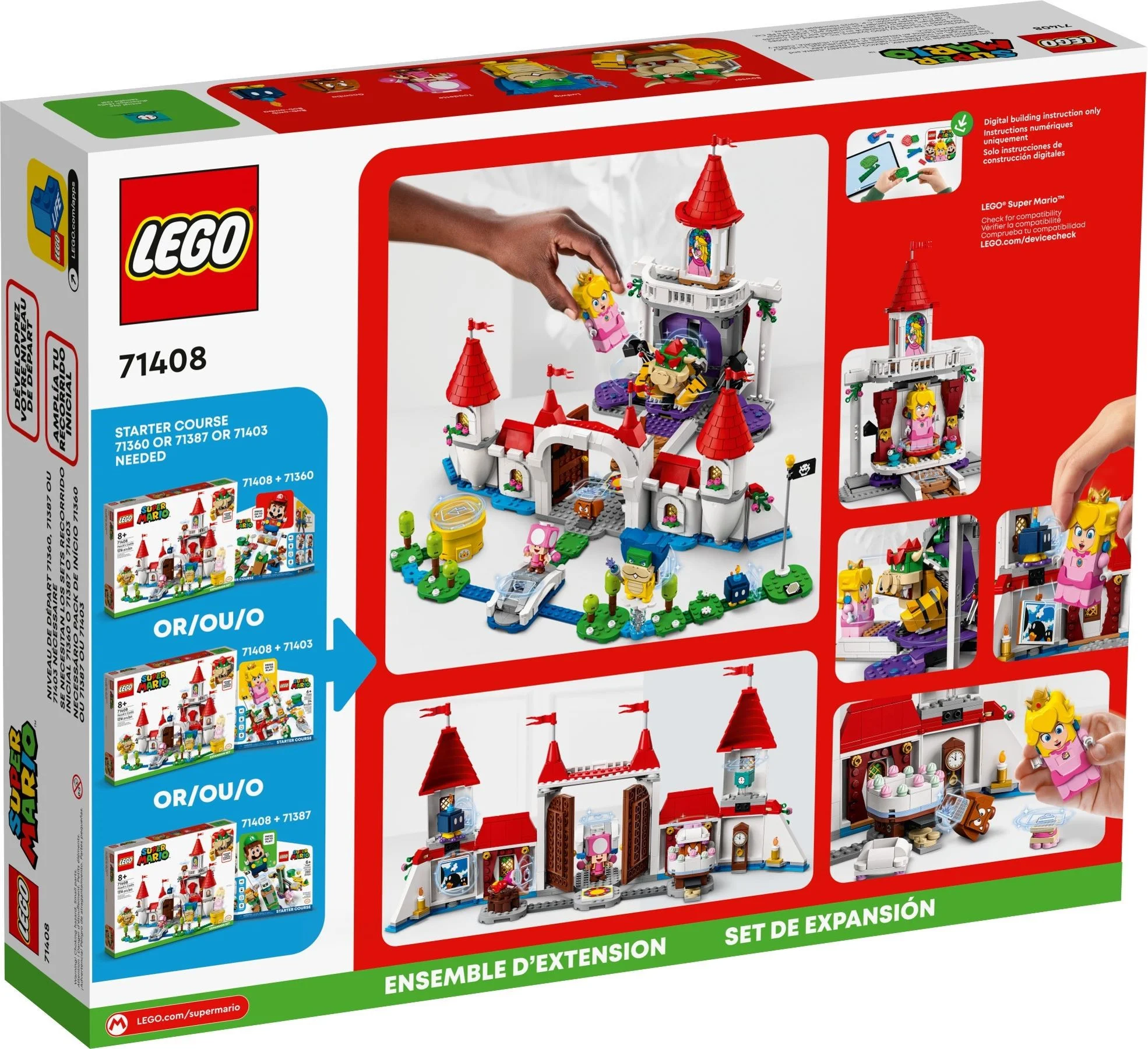 LEGO® 71408 LEGO Super Mario Zamek Peach — zestaw rozszerzający - zdjęcie 5